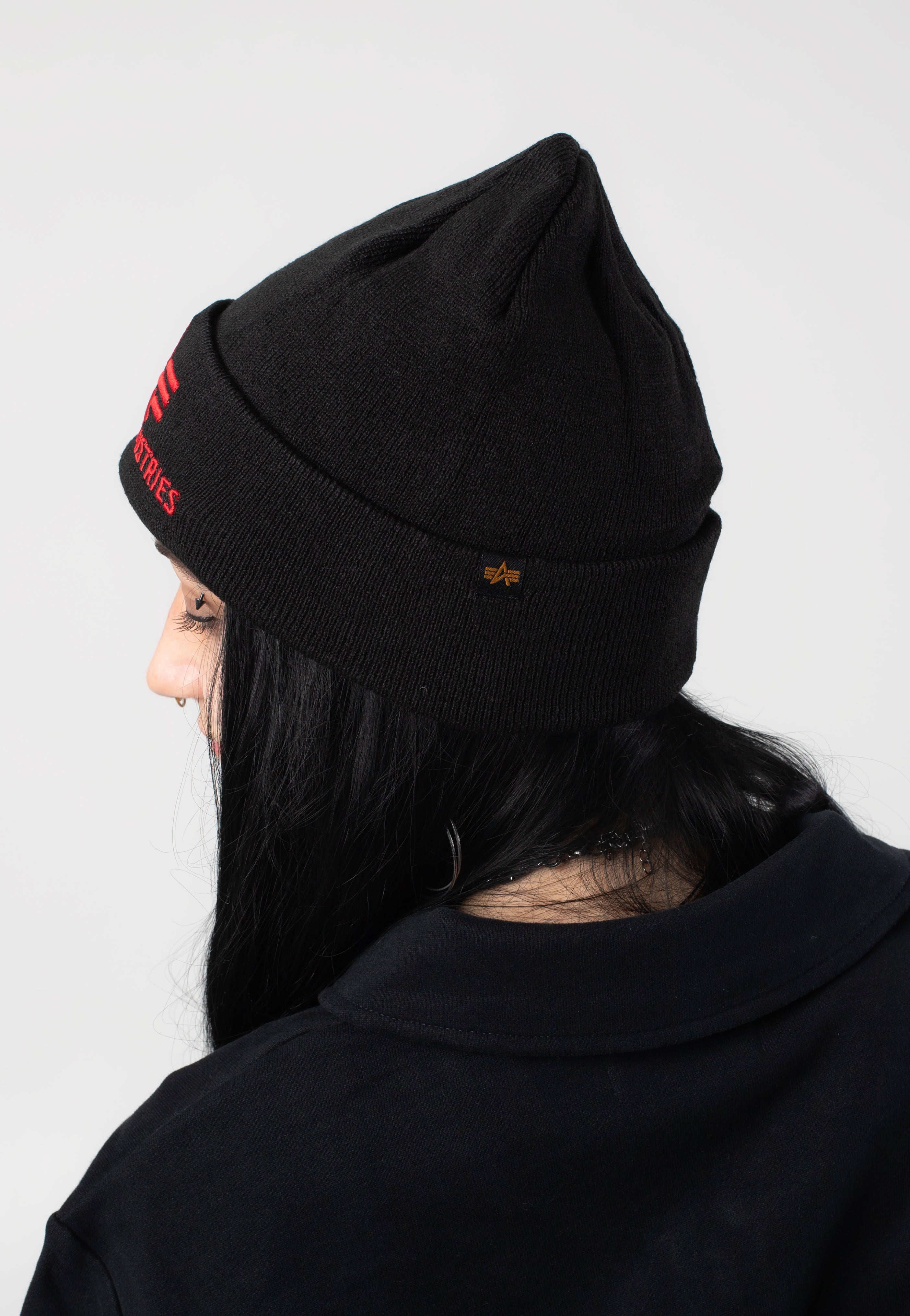 Alpha Industries - 3D Black - Beanie 100% Original Cheap Pice