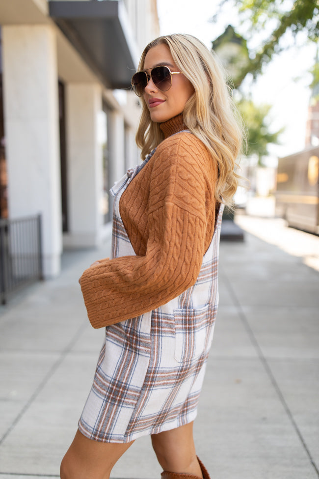 Over It Plaid Overall Mini Dress FINAL SALE Pay With Visa Sale Online