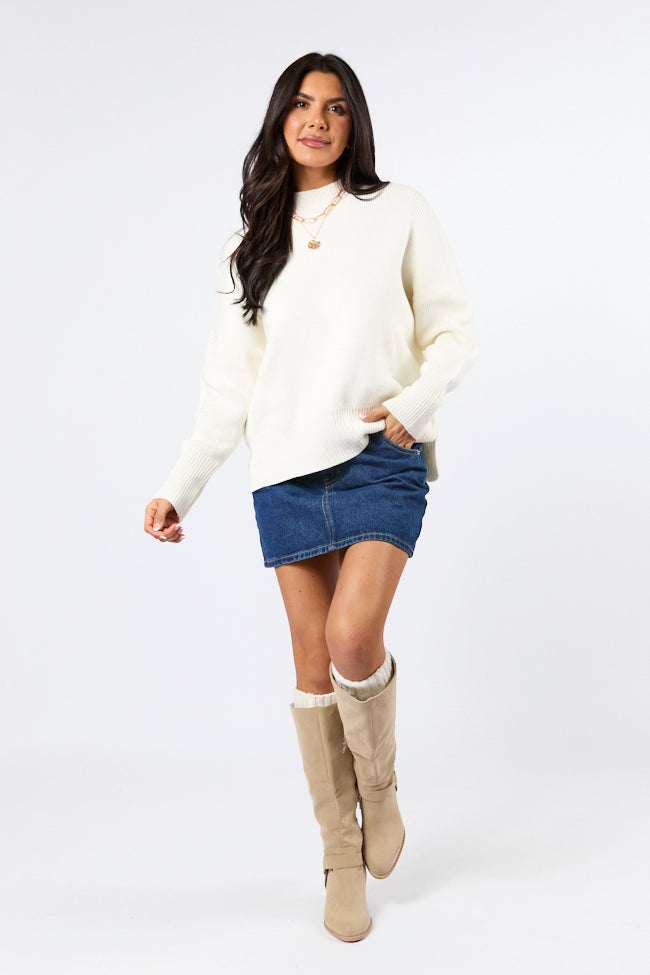 A Great Escape Ivory Oversized Sweater Sale Latest