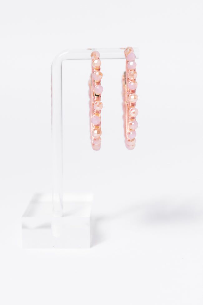 Pink Thread Wrapped Hoop Earrings For Sale Cheap Pice