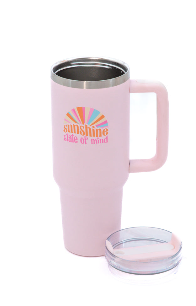 Sippin' Pretty Sunshine State Of Mind 40 oz Drink Tumbler With Lid And Straw