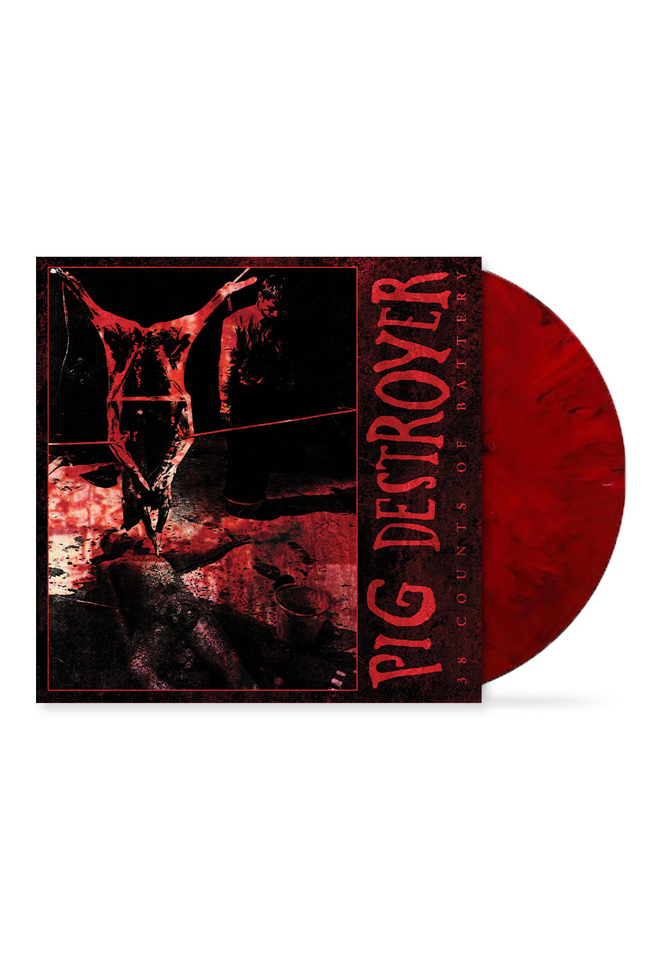 Pig Destroyer - 38 Counts Of Battery Red w/ Black Smoke - Colored Vinyl Outlet Online