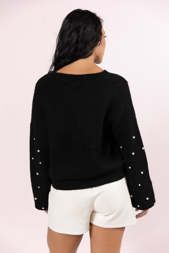 Beautiful Memories Black Pearl Embellished Cardigan FINAL SALE Find Great For Sale