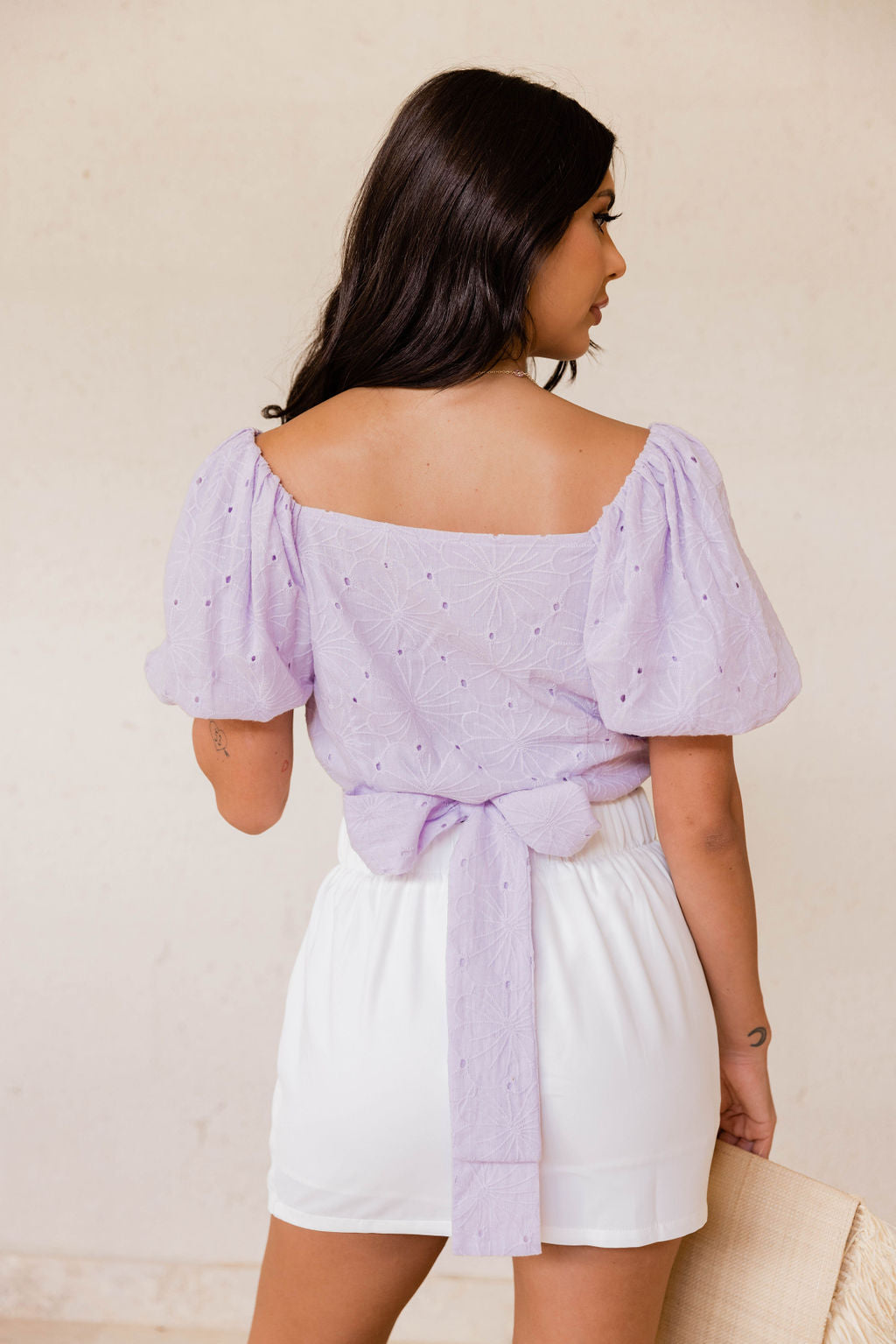 Wish You The Best Purple Puff Sleeve Eyelet Blouse FINAL SALE Discount The Cheapest