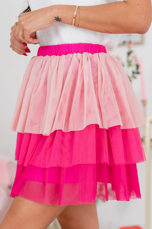 Hey Pretty Girl Pink Tiered Tulle Mini Skirt FINAL SALE Outlet Cheap Pices