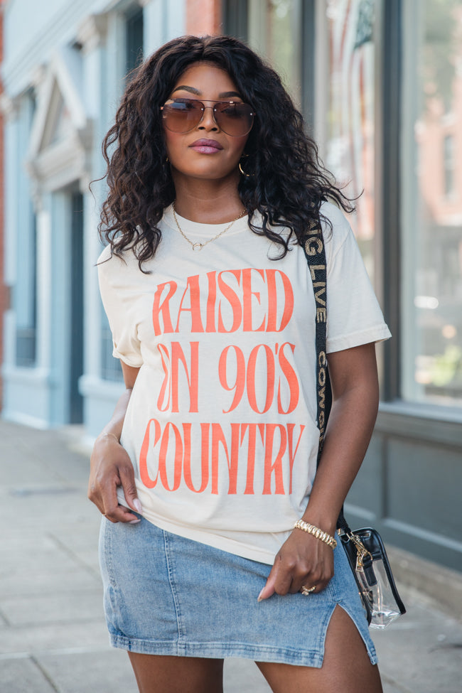 Raised On 90s Country Ivory Comfort Colors Graphic Tee Outlet 2025 Newest