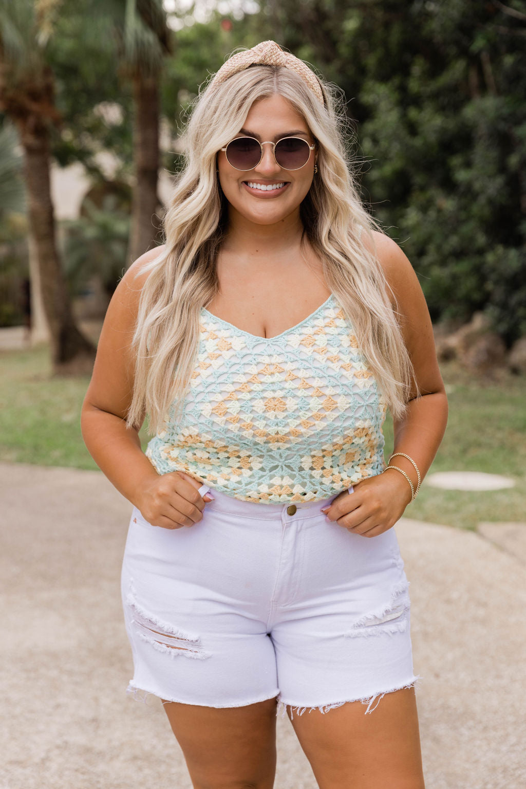 Little Less Conversation Mint Crochet Tank FINAL SALE Inexpensive Sale Online