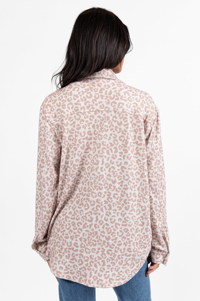 In Those Days Ivory and Beige Leopard Knit Shacket SALE Buy Cheap Free Shipping