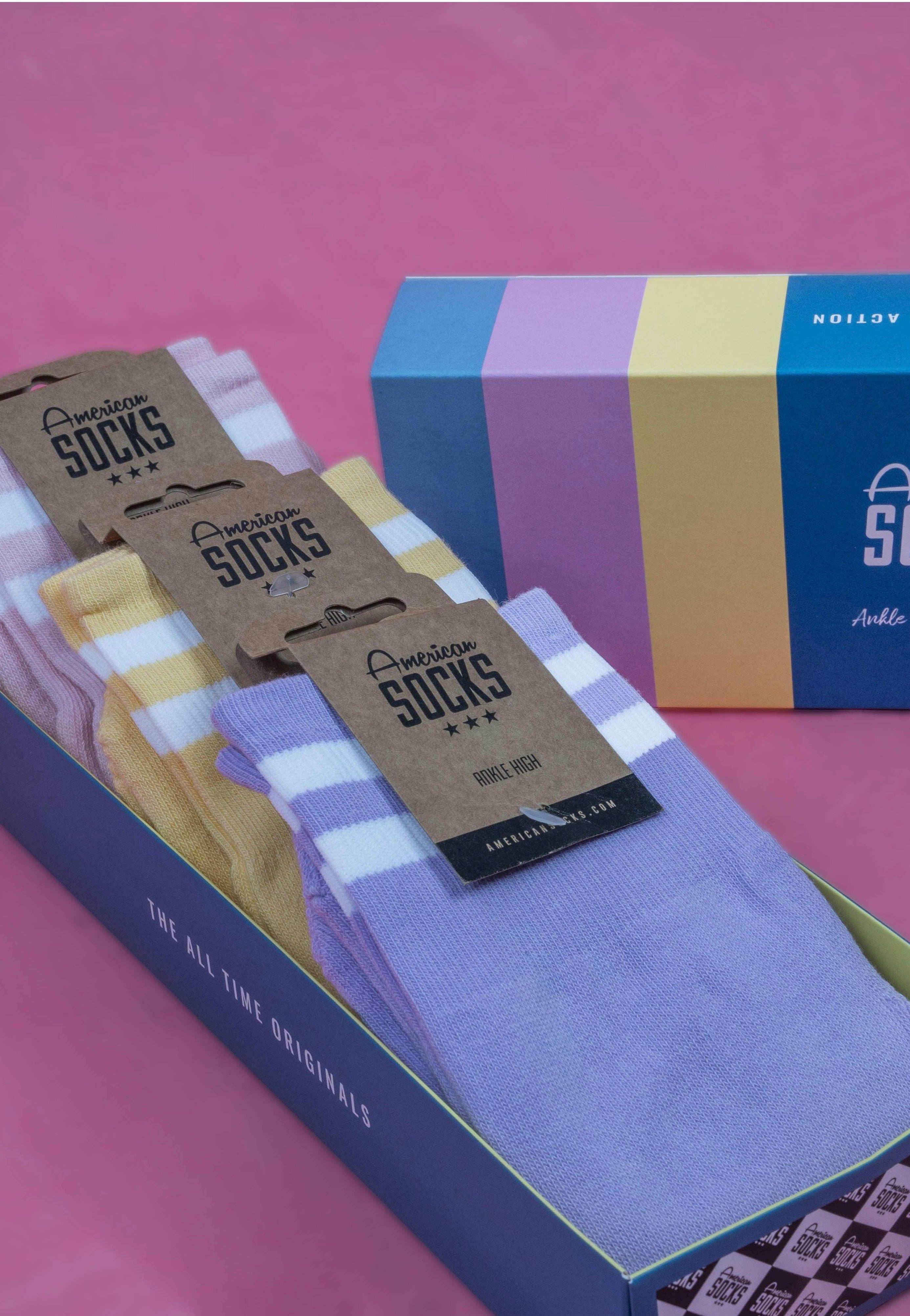 American Socks - Cotton Candy Socks - Giftbox Sale Low Pice Fee Shipping