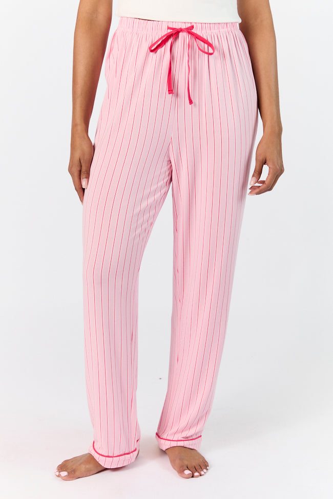 Good To Get Away Pink and Red Stripe Pants Shop For Cheap Online