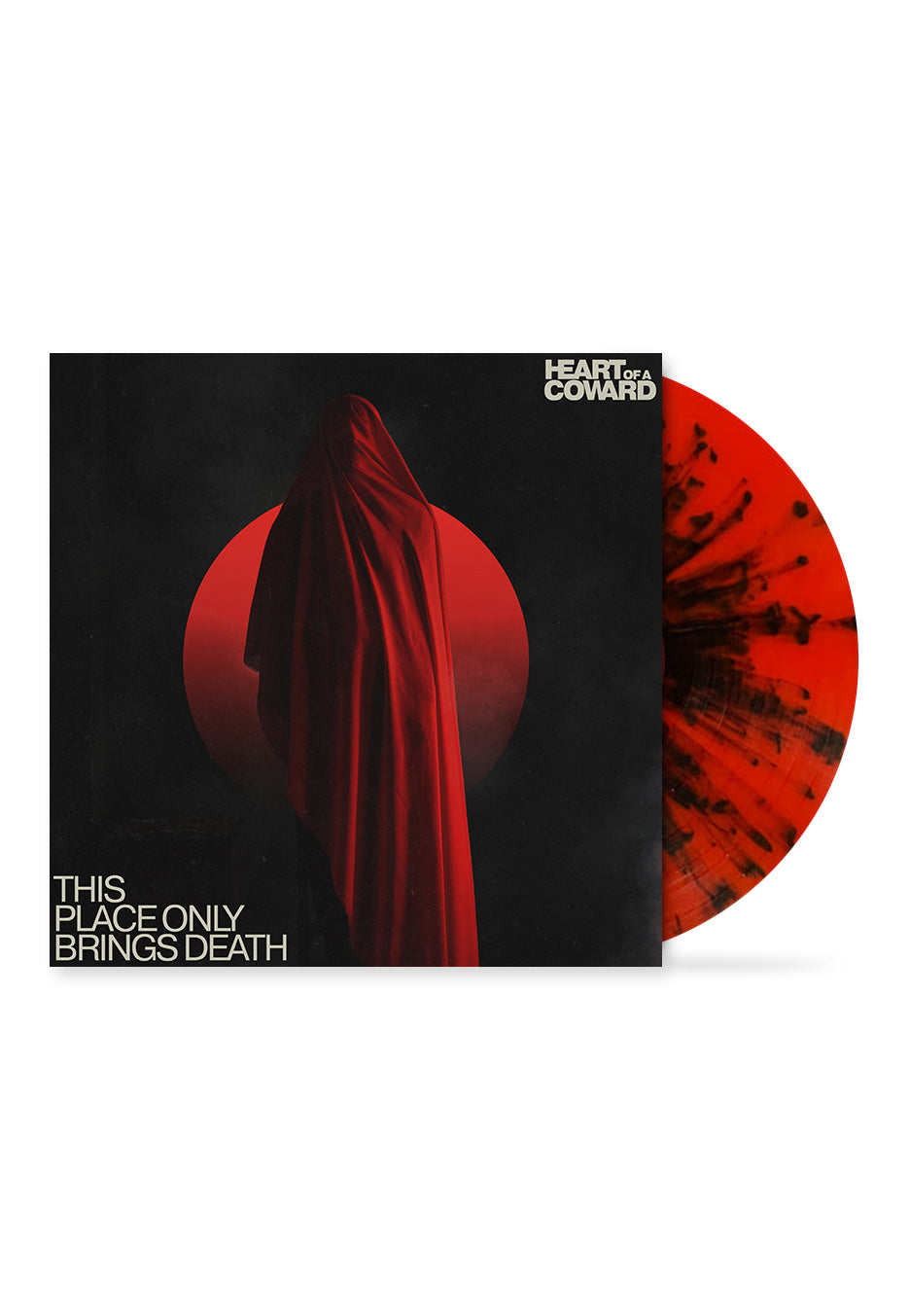 Heart Of A Coward - This Place Only Brings Death Splatter w/ Transparent Red/Black - Splattered Vinyl Official Site Cheap Online