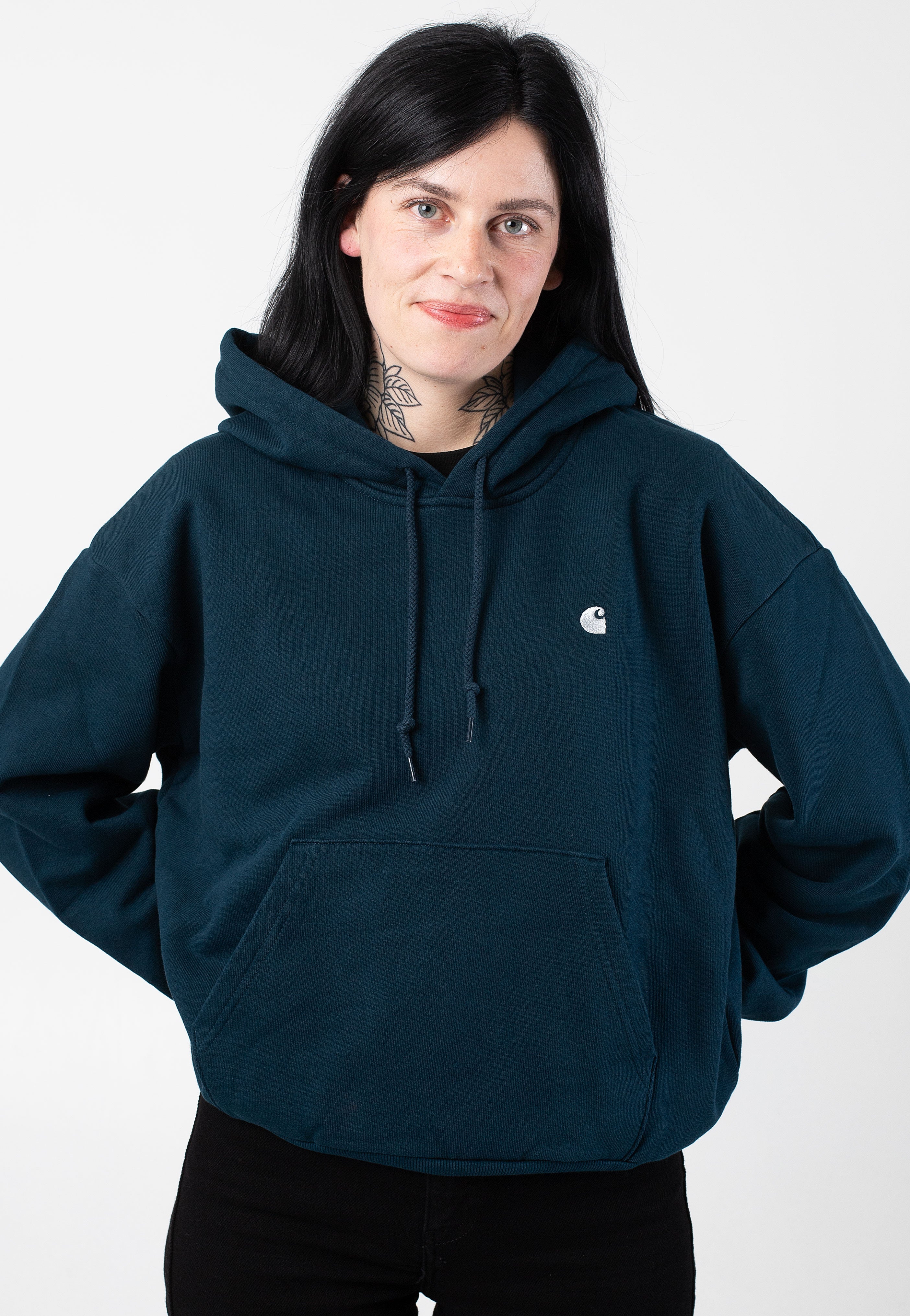 Carhartt WIP - W' Hooded Casey Duck Blue/Silver - Hoodie