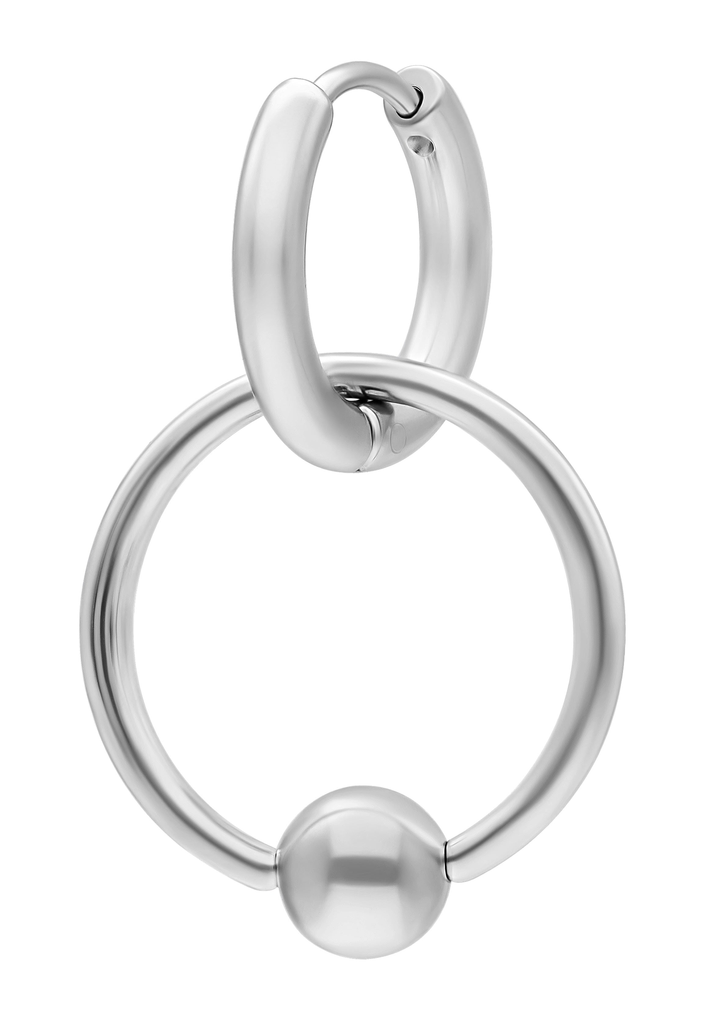 Wildcat - Little Ball Closure Hoops 16mm Silver - Earrings Free Shipping Shop