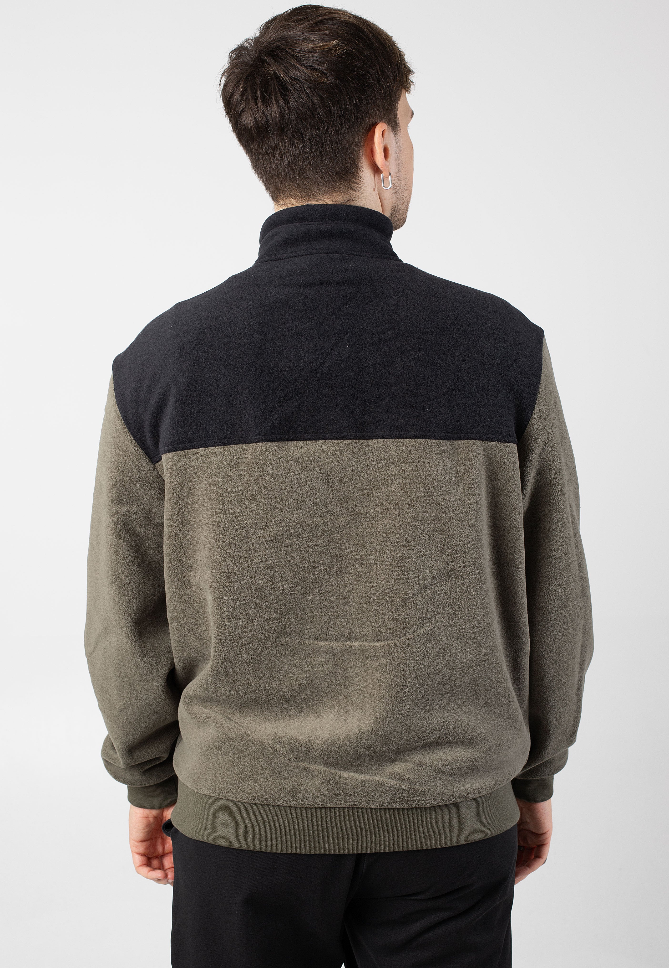 Urban Classics - Colour Block Polar Fleece Black/Olive - Jacket Online Cheap Quality