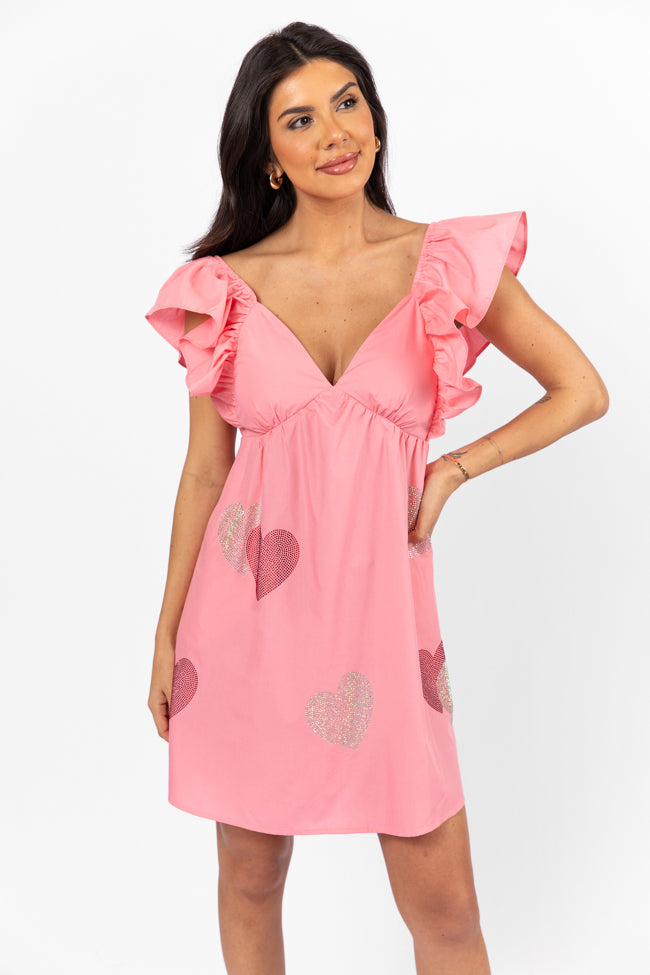 Heart and Soul Pink Babydoll Dress FINAL SALE Clearance Fashionable