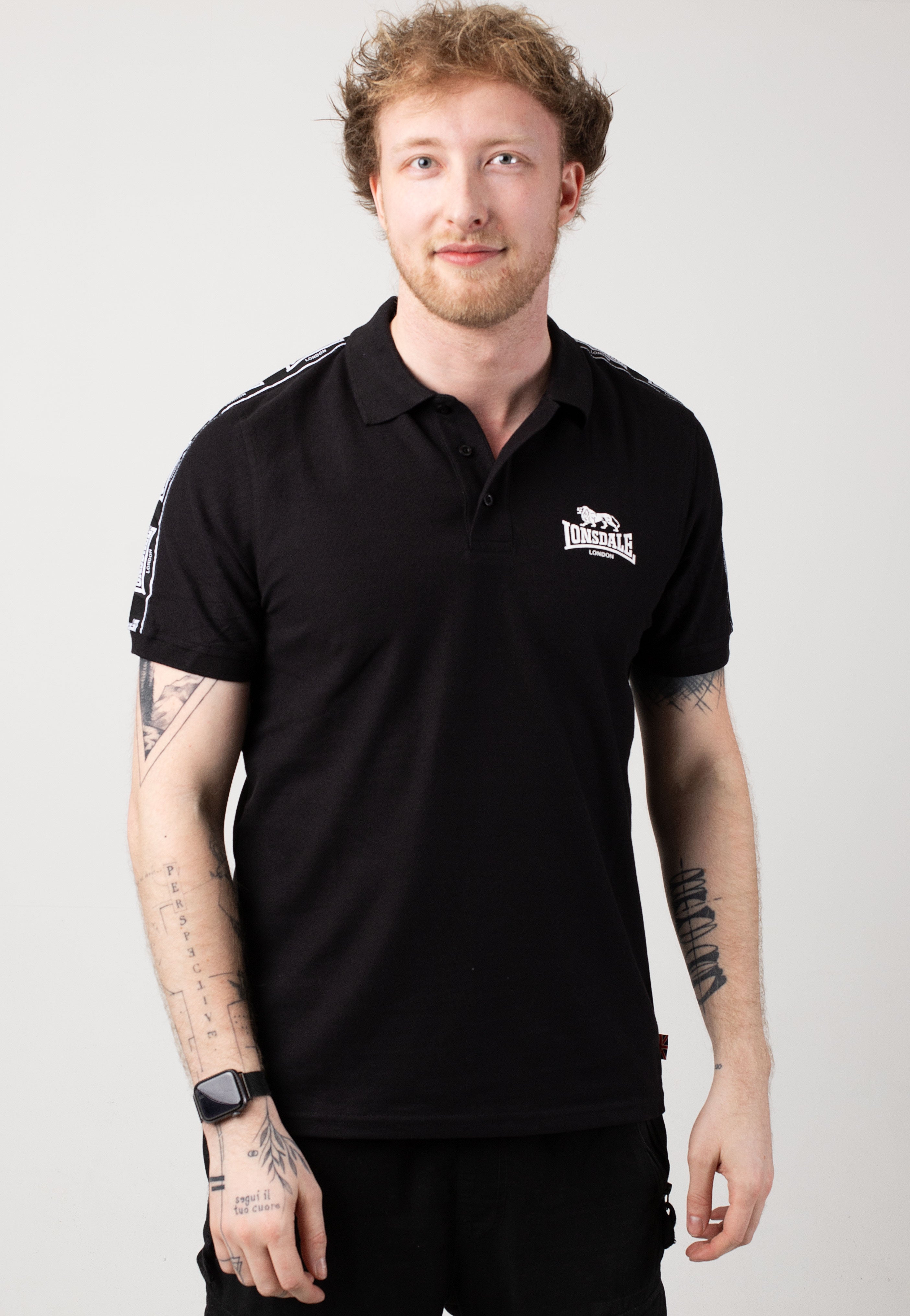 Lonsdale - Setter Black/White - Polo Discount Wiki