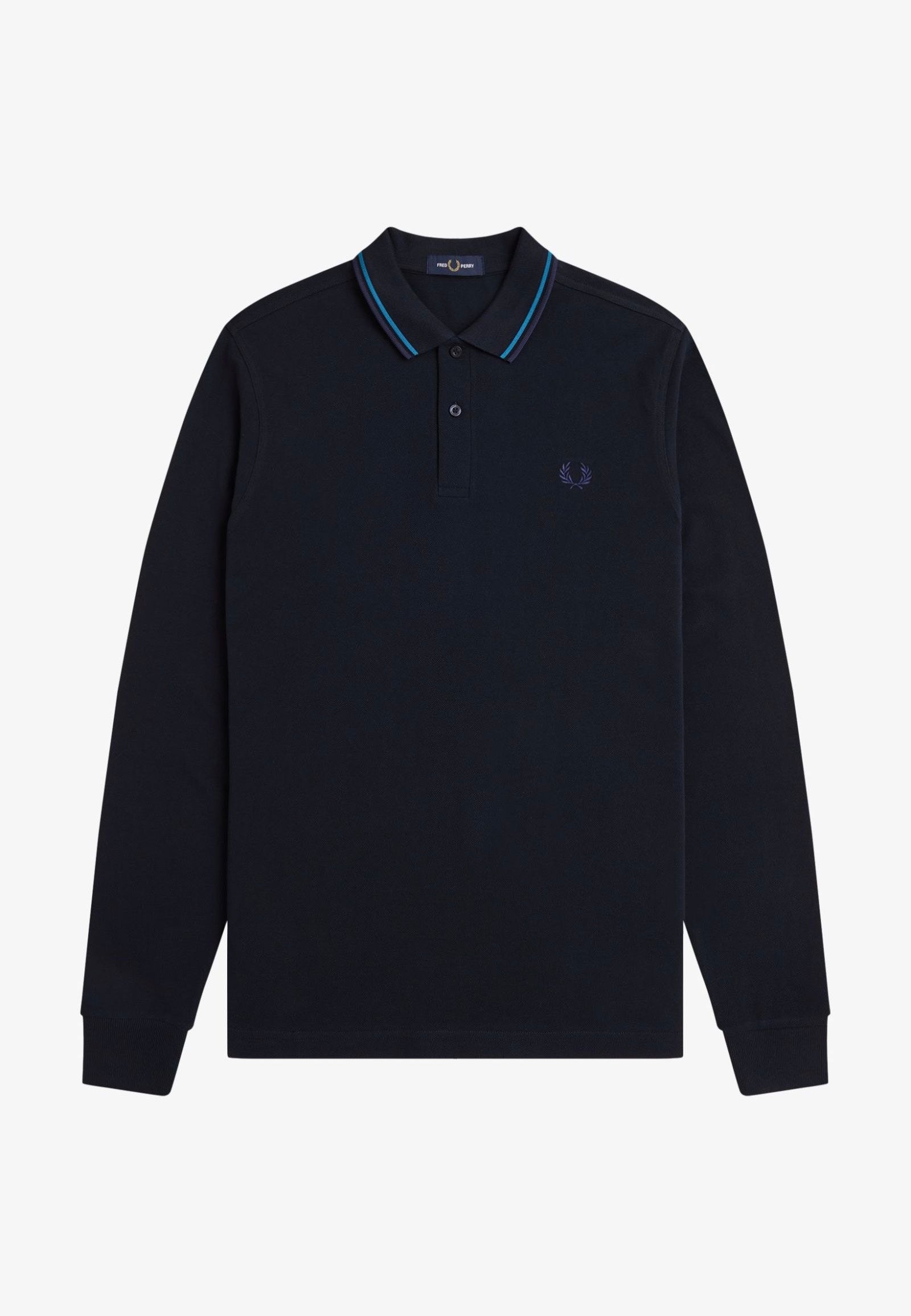 Fred Perry - Twin Tipped Nvy/Ocean/Dkcarb - Longsleeve Sale Low Shipping Fee