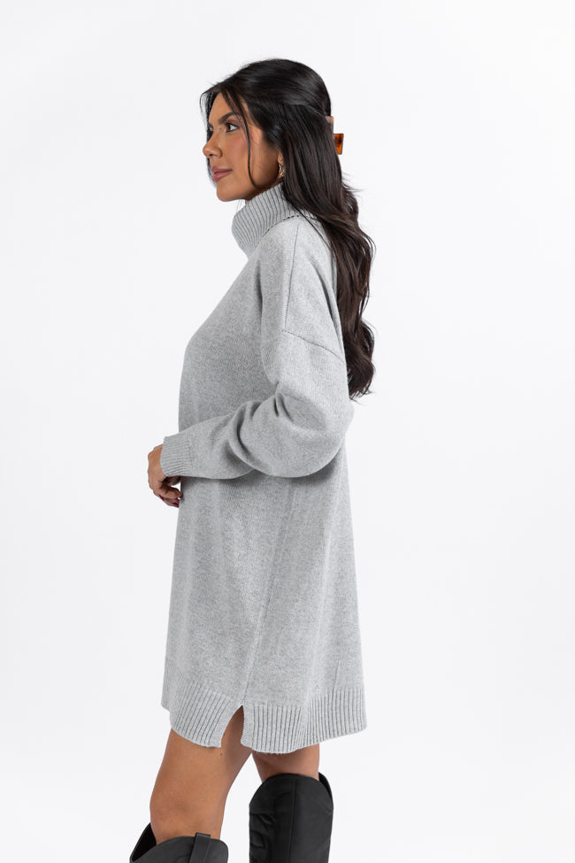 Changing Locations Grey Turtleneck Sweater Dress SALE Geniue Stockist Cheap Online