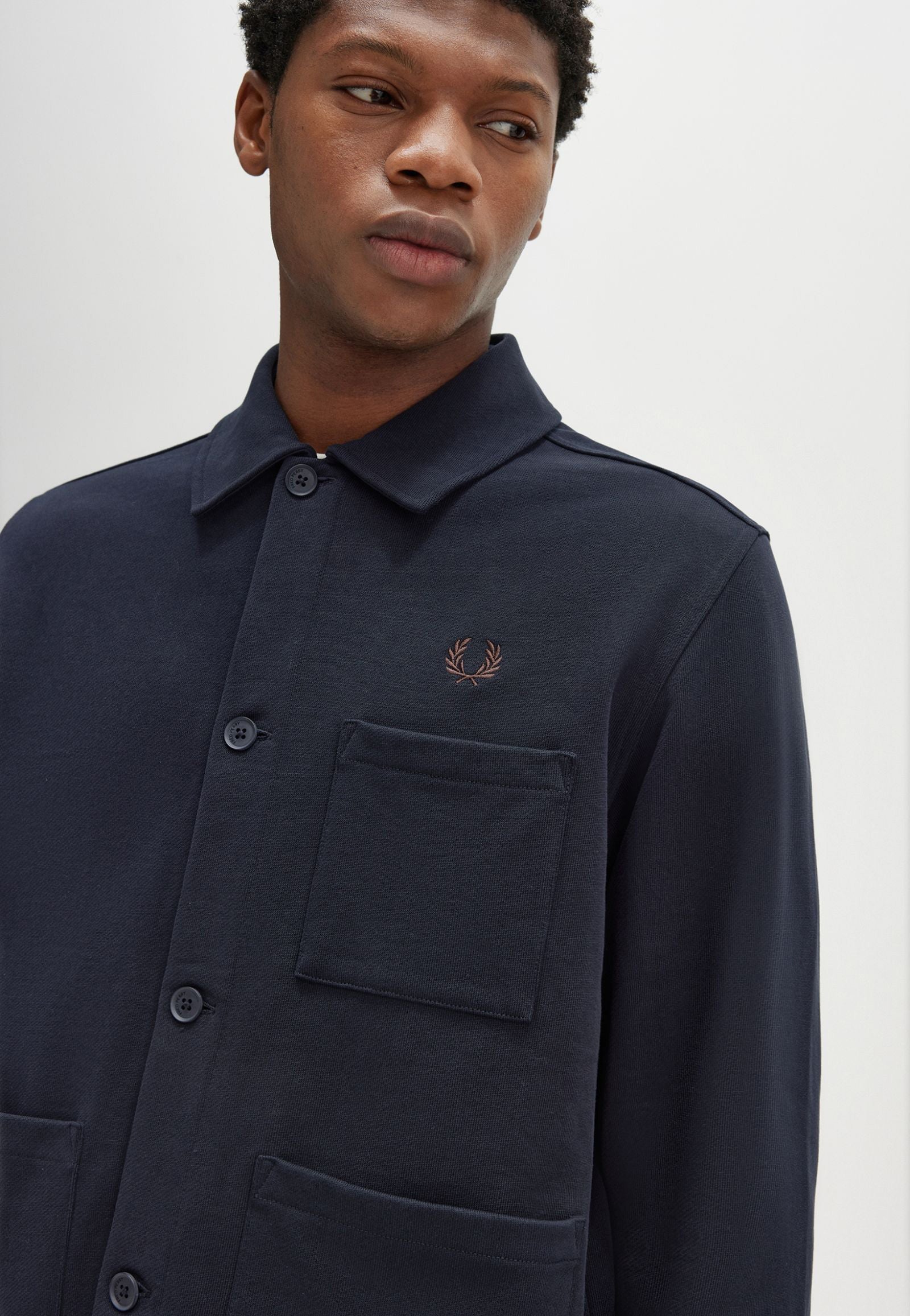 Fred Perry - Heavyweight Sweat Navy - Jacket Cheap Sale Discounts