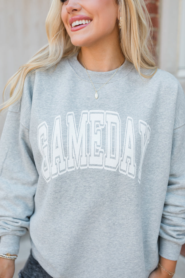 Gameday Block Grey Oversized Graphic Sweatshirt Sale Visa Payment