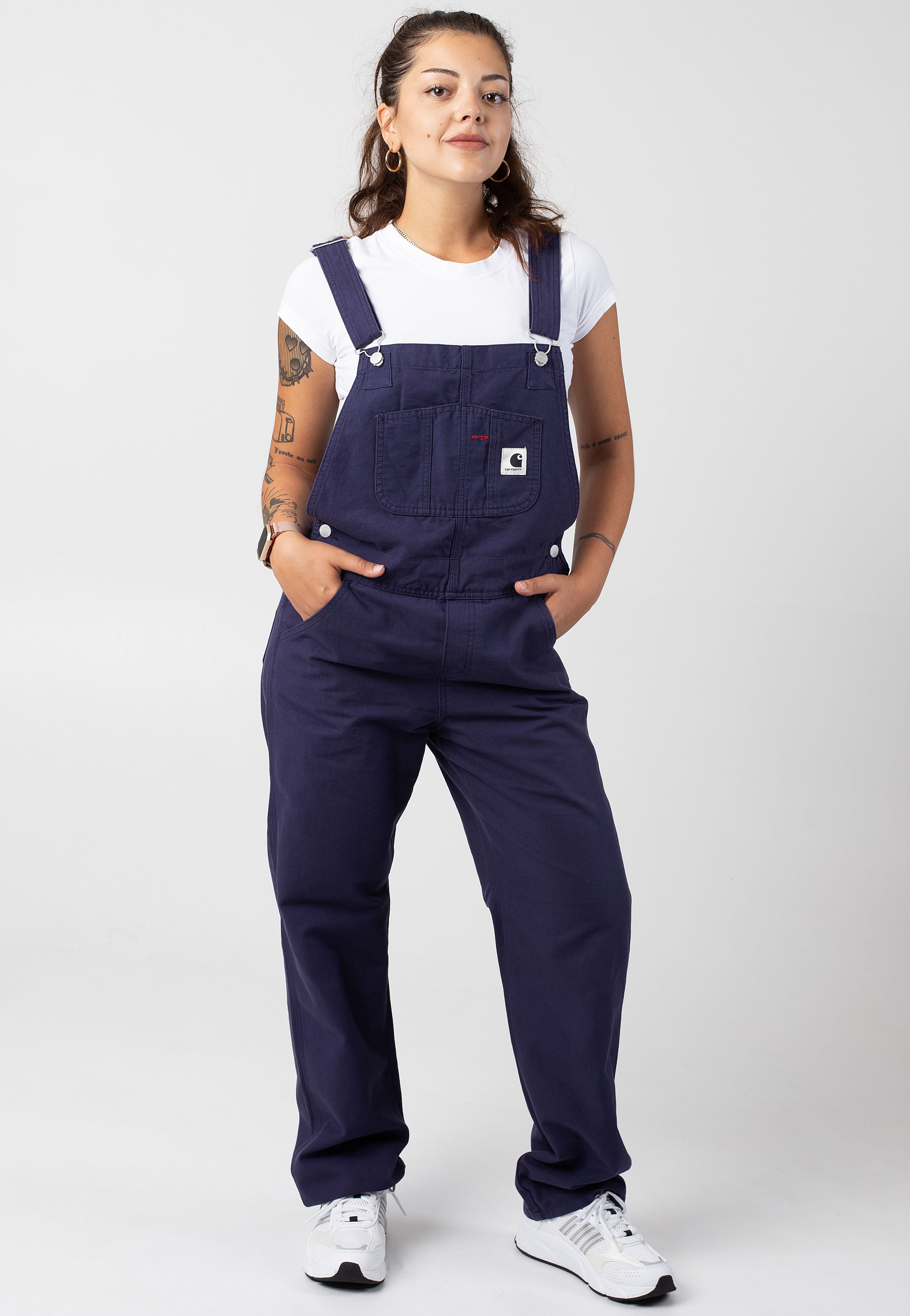 Carhartt WIP - W' Bib Overall Straight Rinsed Aura - Dungarees