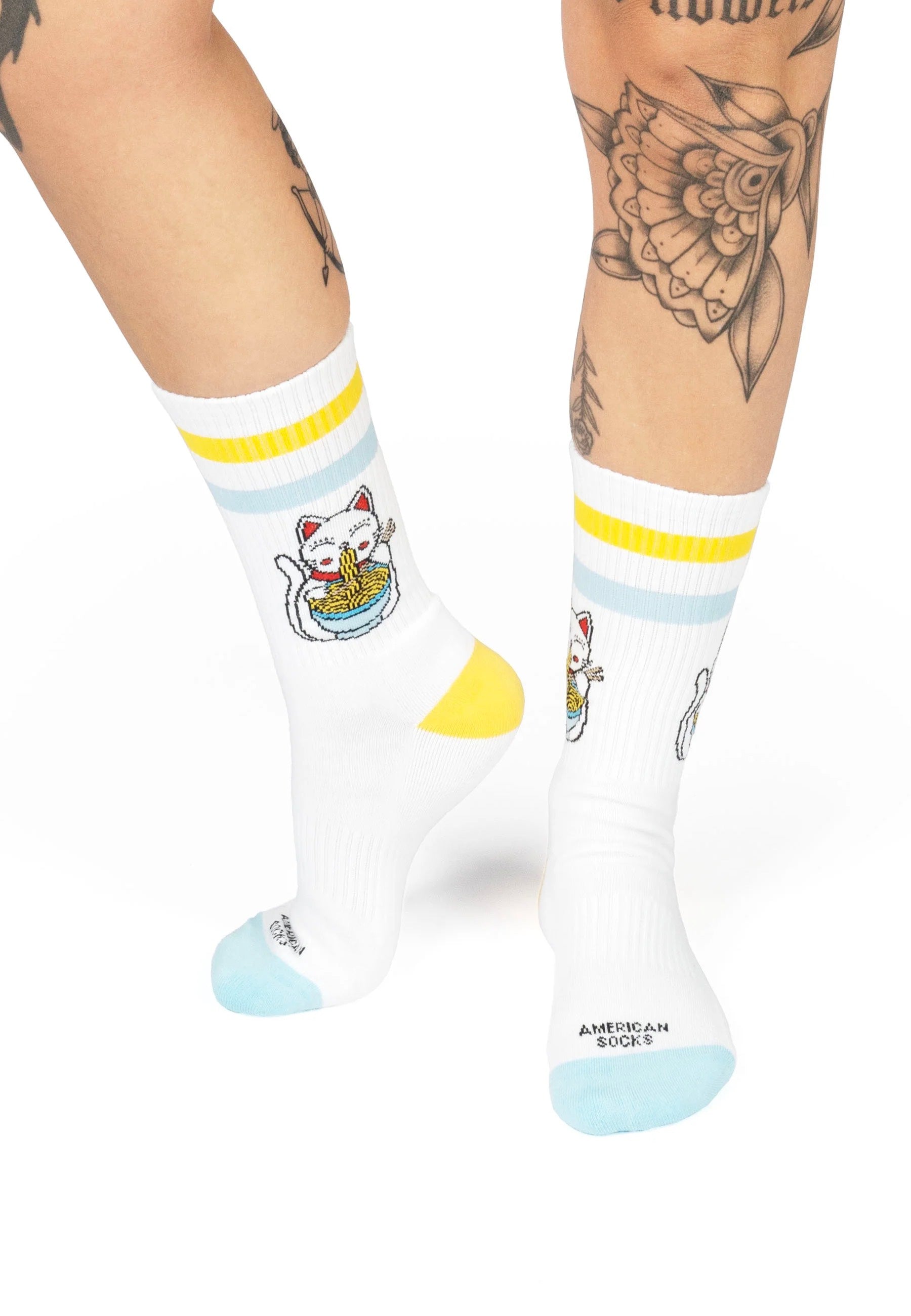 American Socks - Neko Mid High White - Socks Cheap Sale Looking For