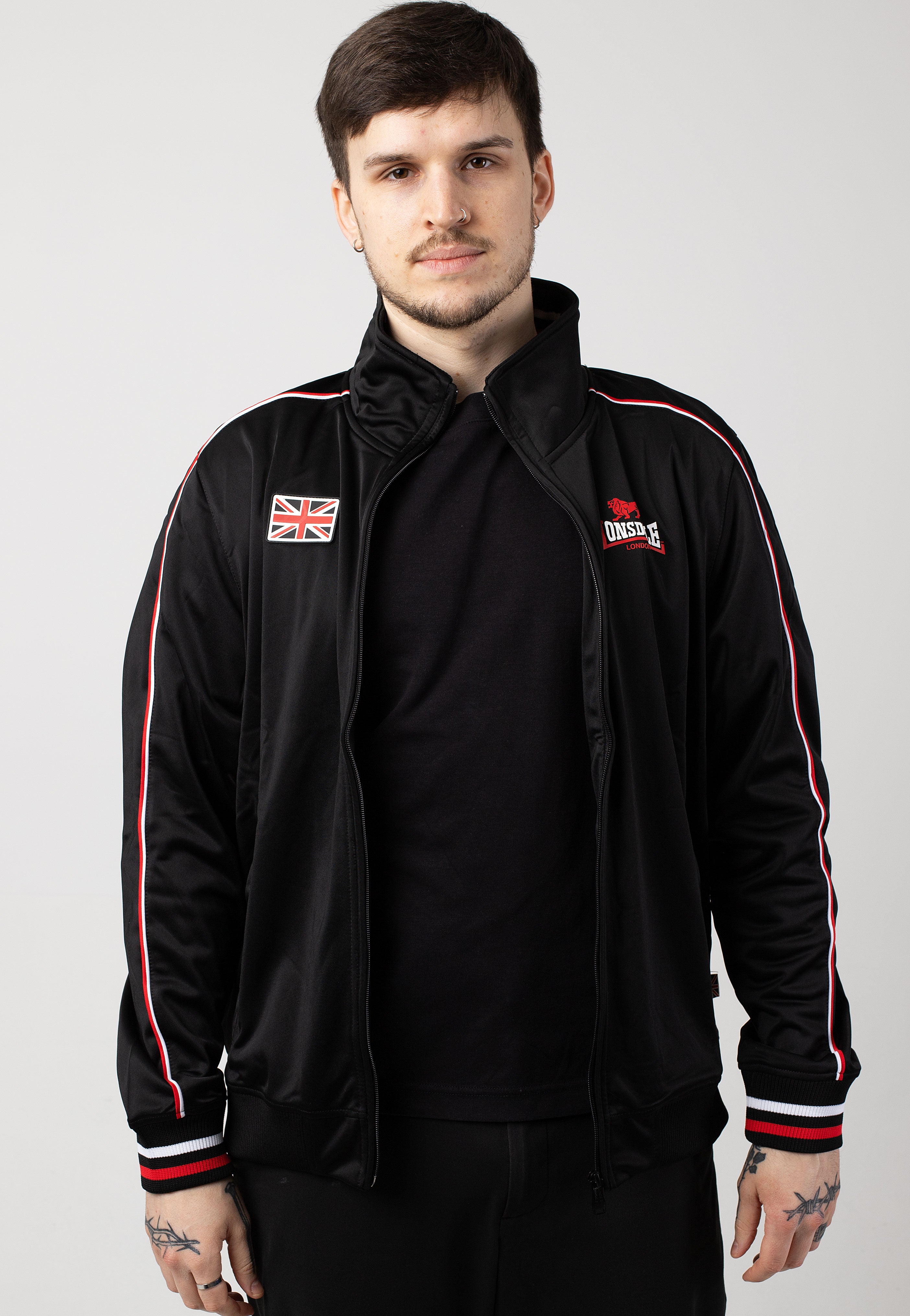 Lonsdale - Skellberry Black/Red/White - Track Jacket Cheap Sale Explore