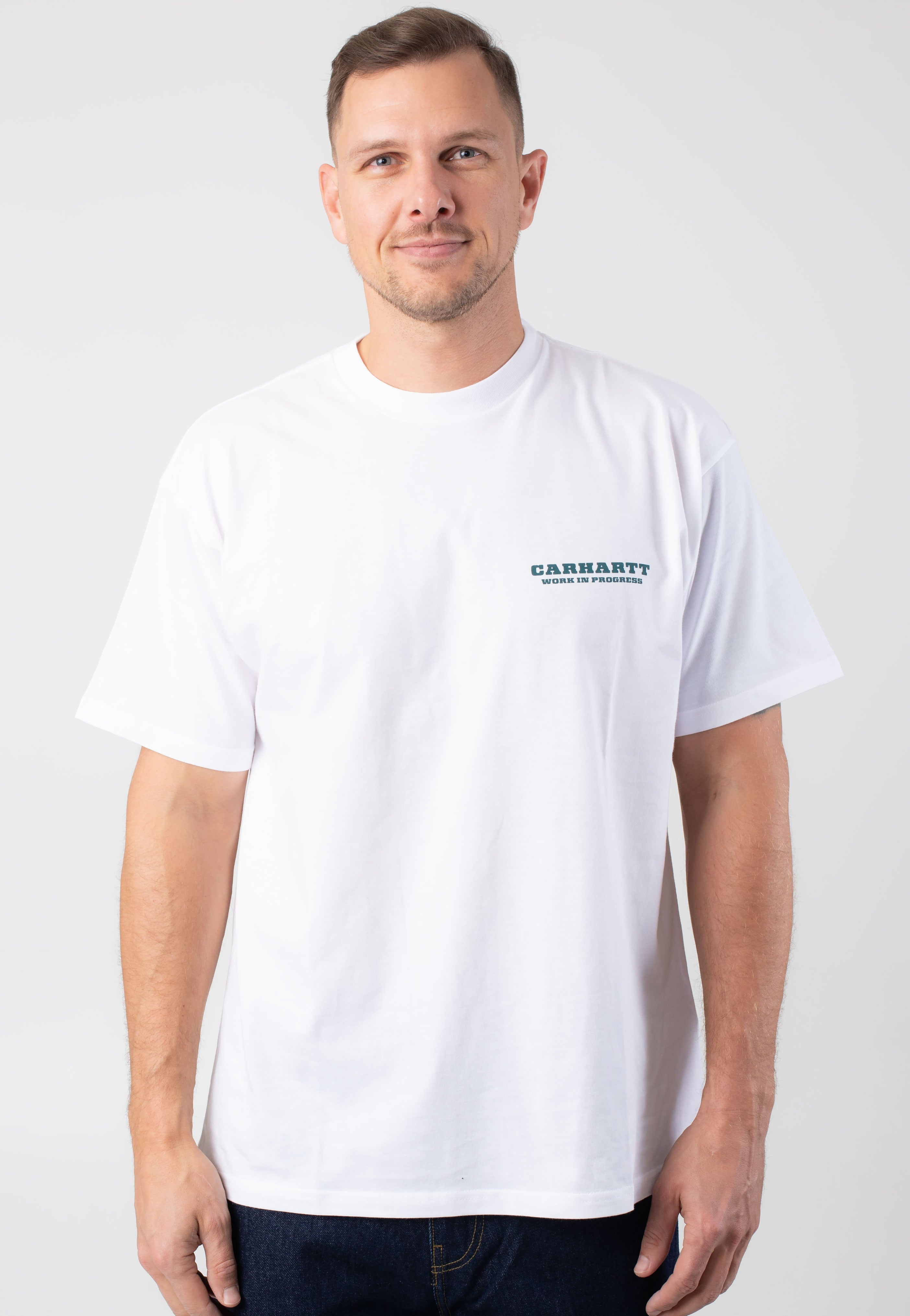 Carhartt WIP - Runaway White/Malachite - T-Shirt 2025 Online