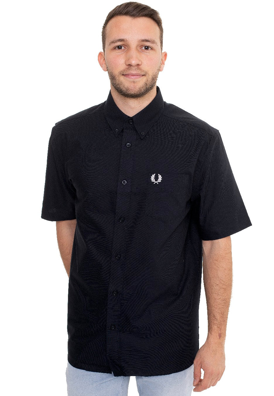 Fred Perry - Oxford Navy - Shirt Original For Sale