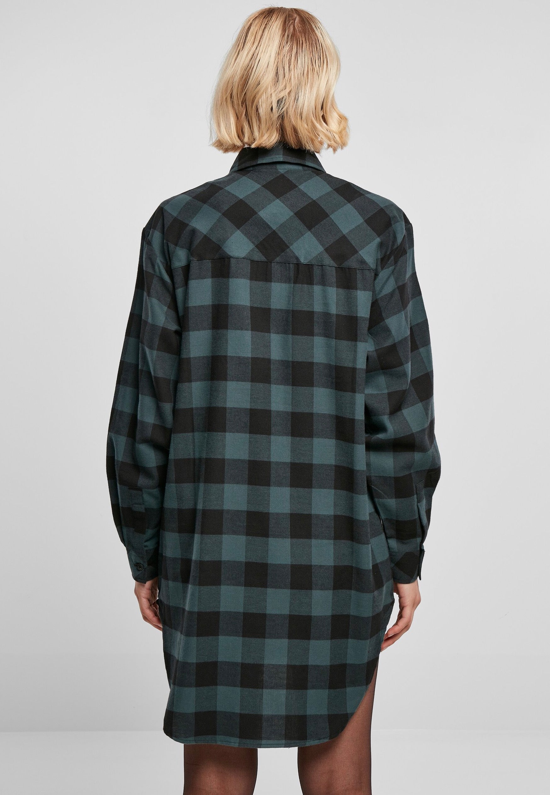 Urban Classics - Ladies Oversized Check Flannel Jasper/Black - Dress Cheap Outlet Store