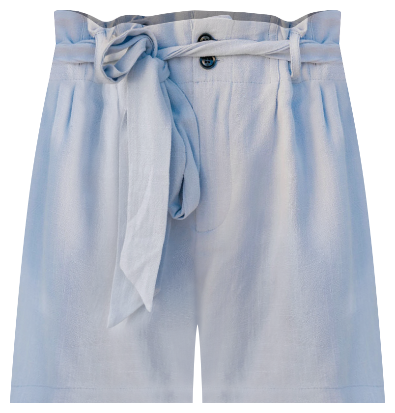 Bayside Stroll Light Blue Paperbag Shorts FINAL SALE Outlet Looking For