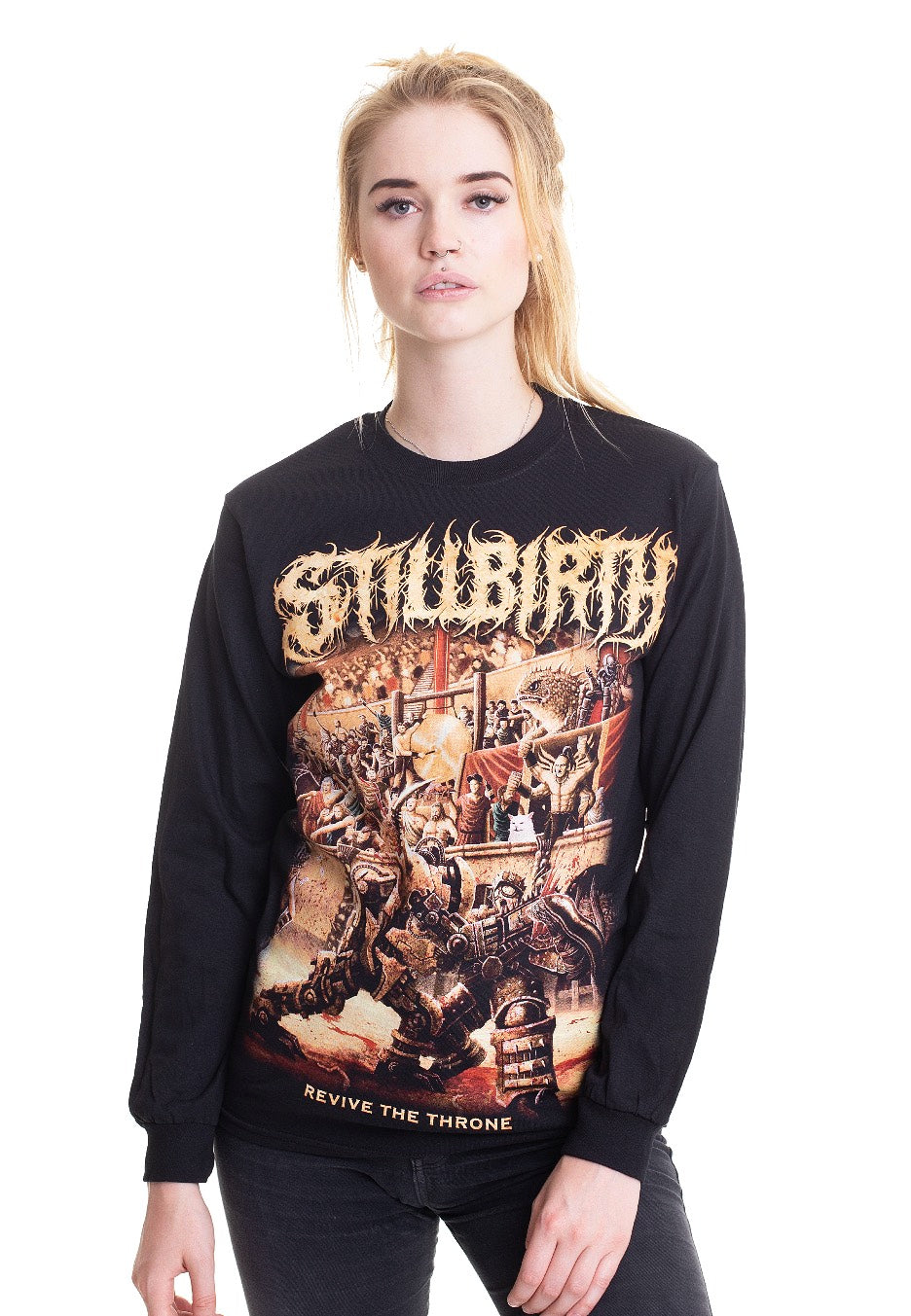 Stillbirth - Revive The Throne Cover - Longsleeve Visit Sale Online