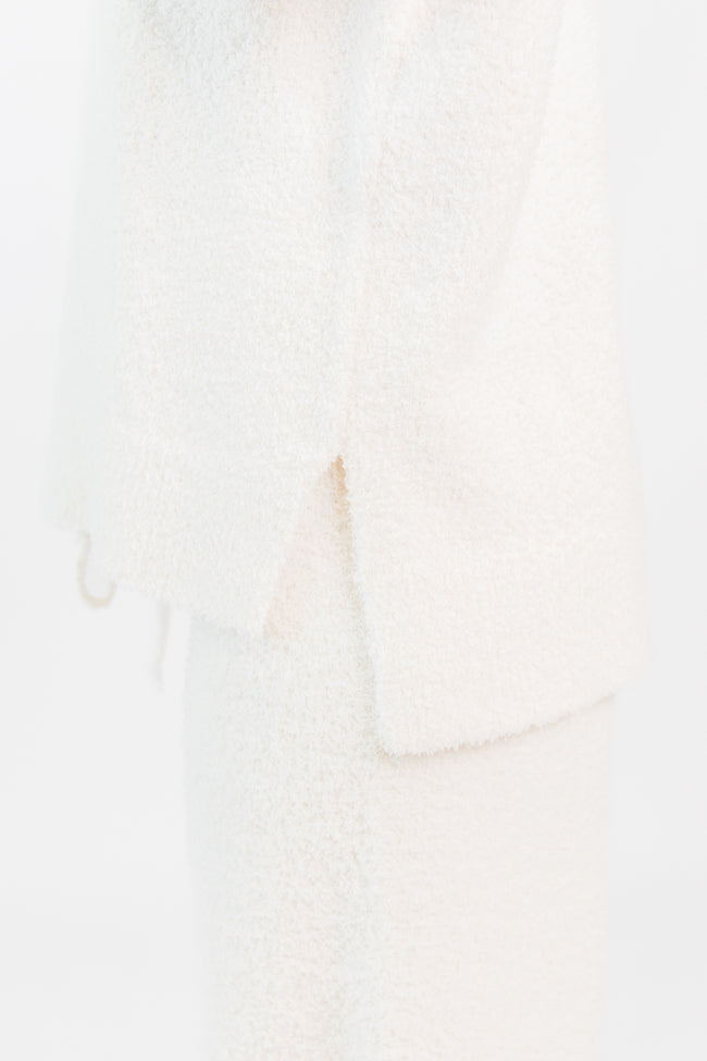 Dawn Ivory Fuzzy V-neck Sweater FINAL SALE Cheap Amazon