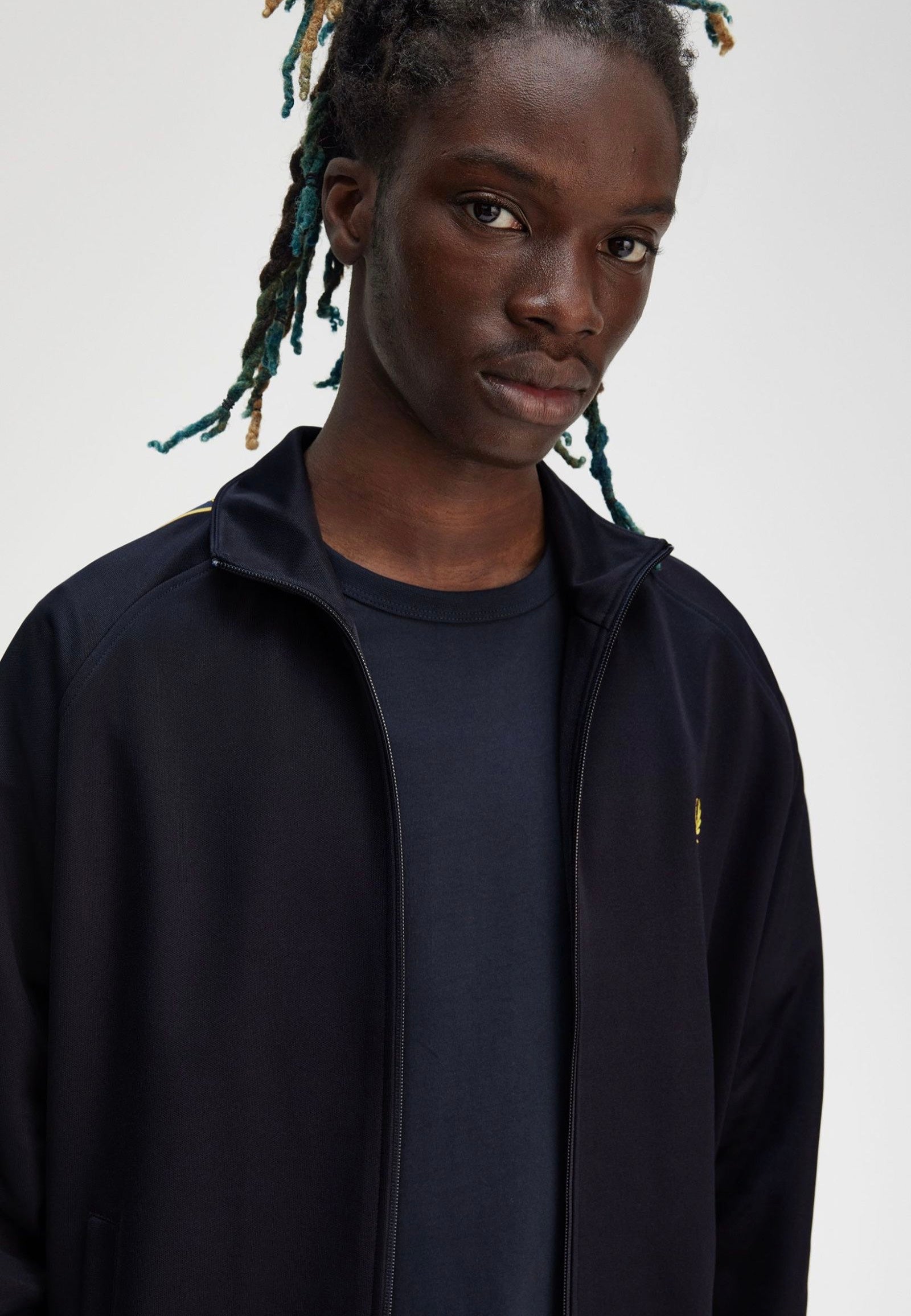 Fred Perry - Contrast Tape Navy/Honeycomb - Track Jacket Looking For