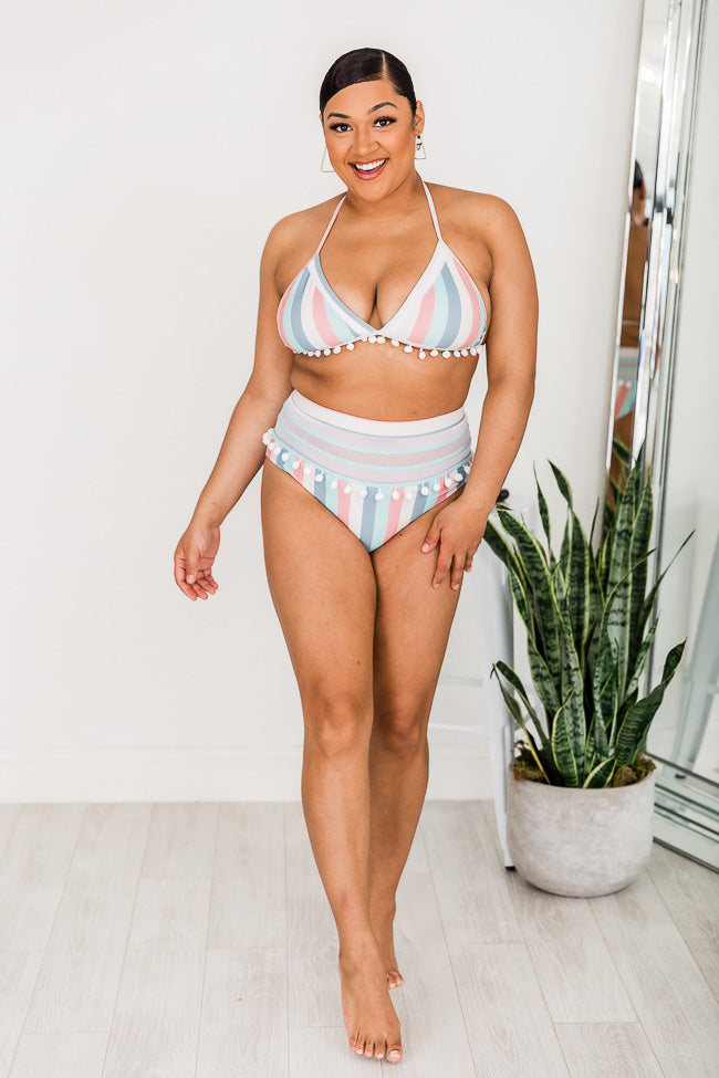 Sailing Through Paradise Muted Stripe Bikini Bottoms FINAL SALE Pick A Best Sale Online