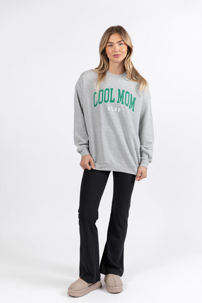 Cool Mom Club Light Grey Oversized Graphic Sweatshirt Cheap Sale 2025