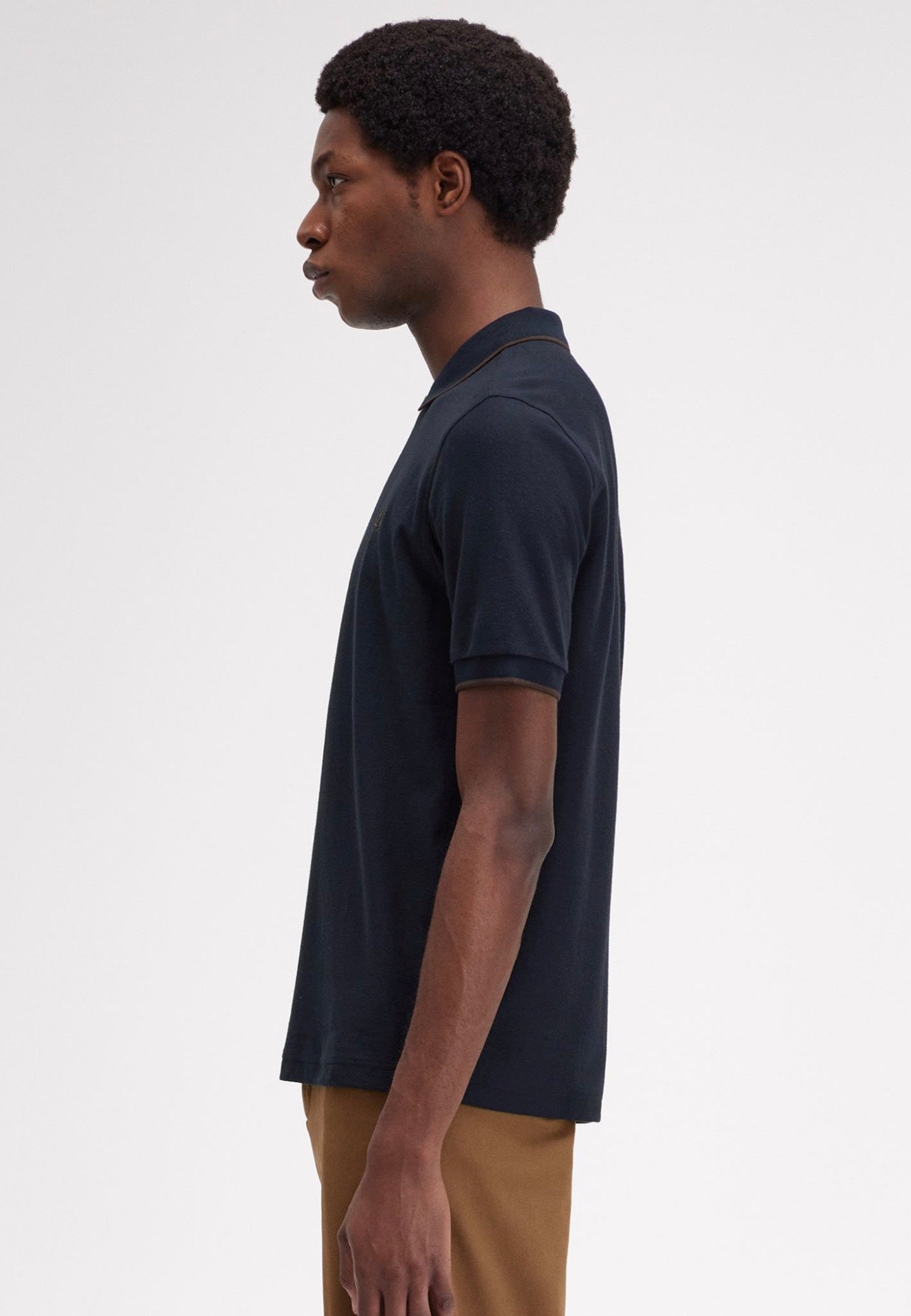 Fred Perry - Crepe Pique Zip Neck Navy - Polo Sale Tumblr