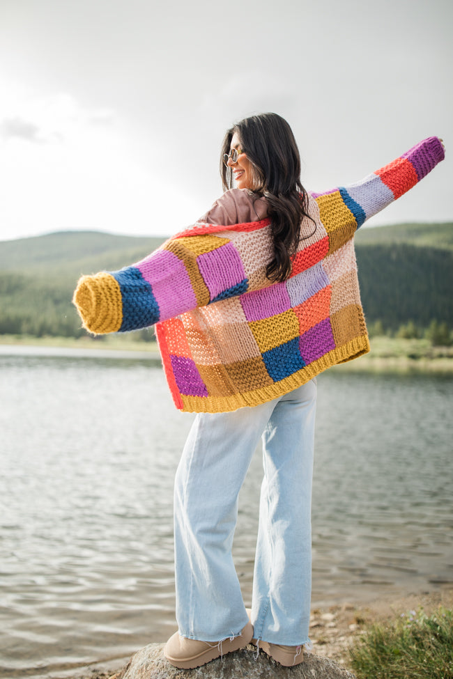 Still Deciding Multi Color Block Cardigan SALE Official For Sale