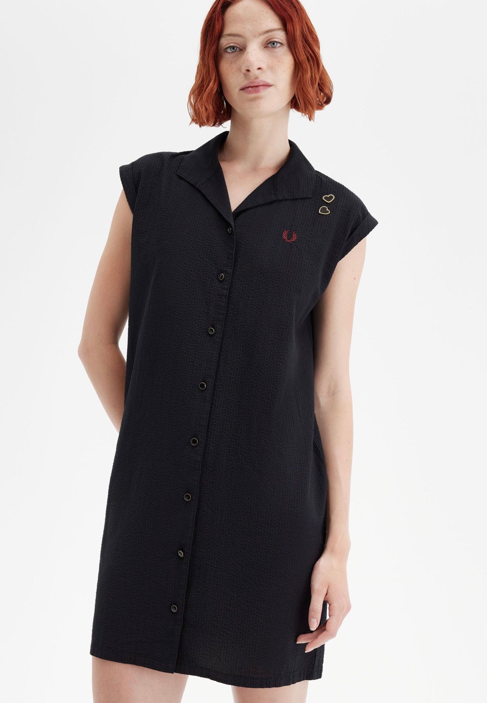 Fred Perry x Amy Winehouse - Open Collar Black - Dress Online Online Free Shipping