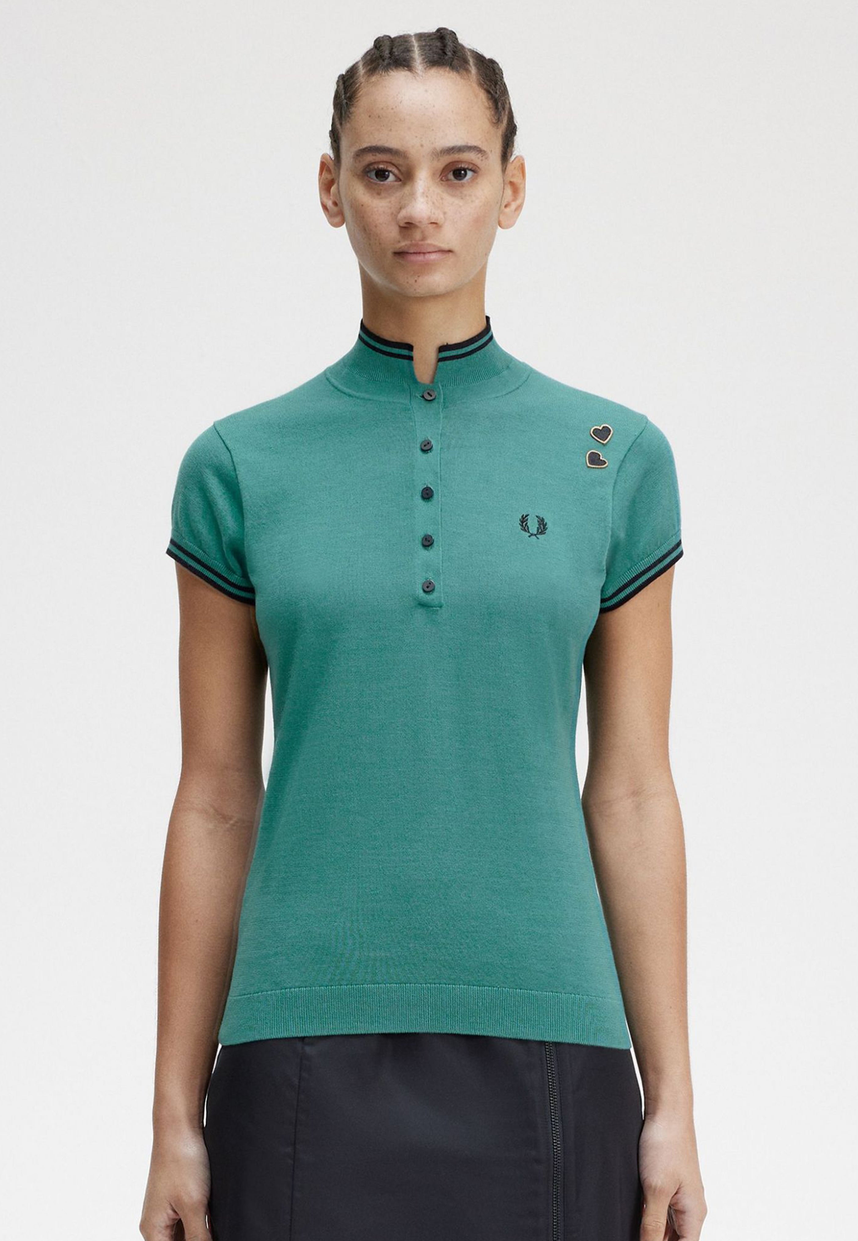 Fred Perry x Amy Winehouse - Knitted Deep Mint - Polo Cheapest Pice