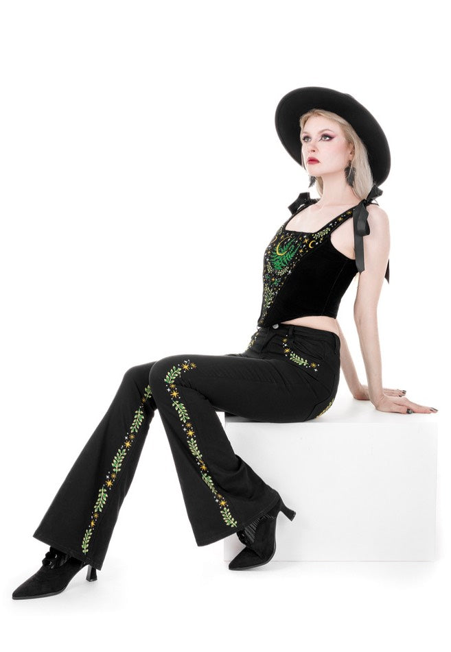 Restyle - Herbal Bell Bottom Black - Jeans Sale New