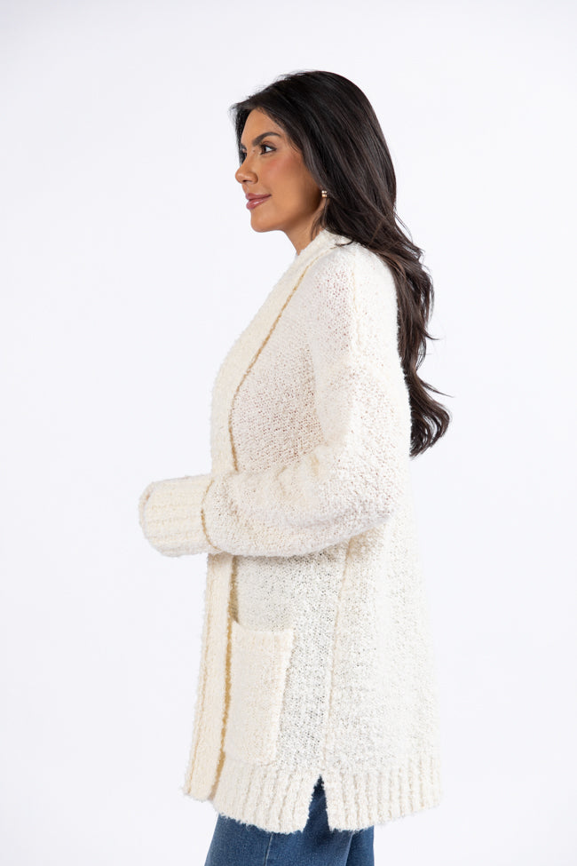 All Time Fav Cream Fuzzy Cardigan SALE Free Shipping Eastbay