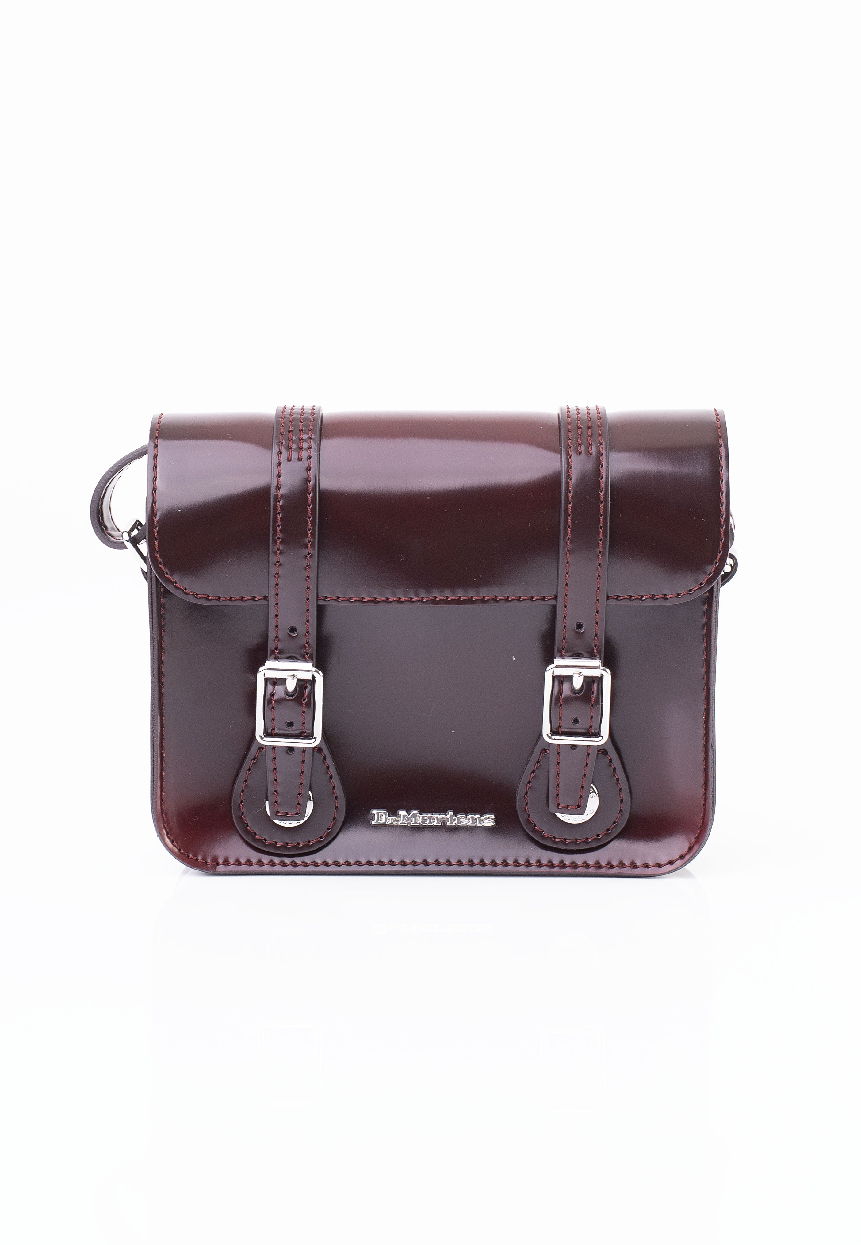 Dr. Martens - 7' Satchel Cherry Red Oxford Rub Off - Bag Marketable Sale Online