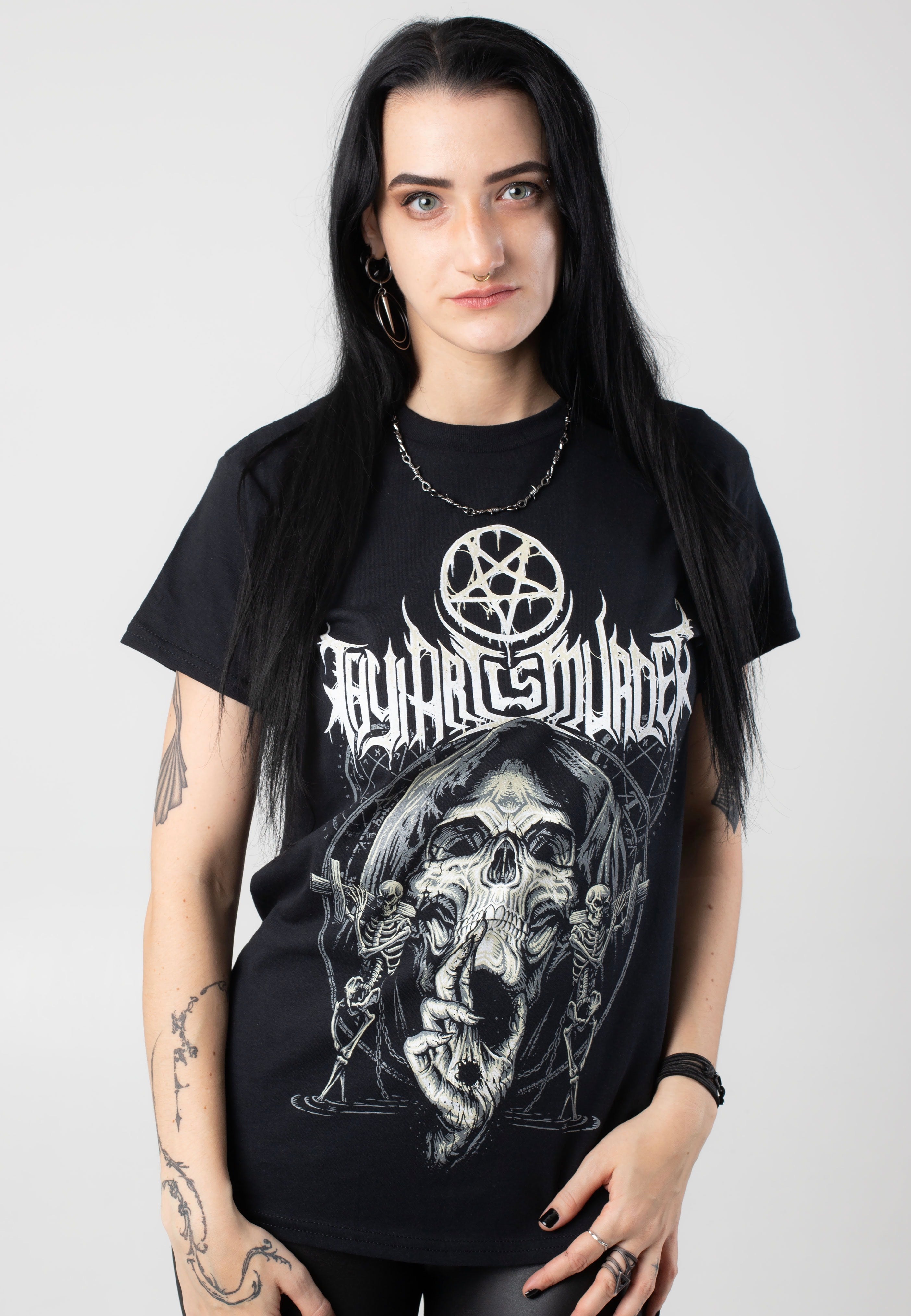 Thy Art Is Murder - Skull Pentagram - T-Shirt Cheap 100% Original