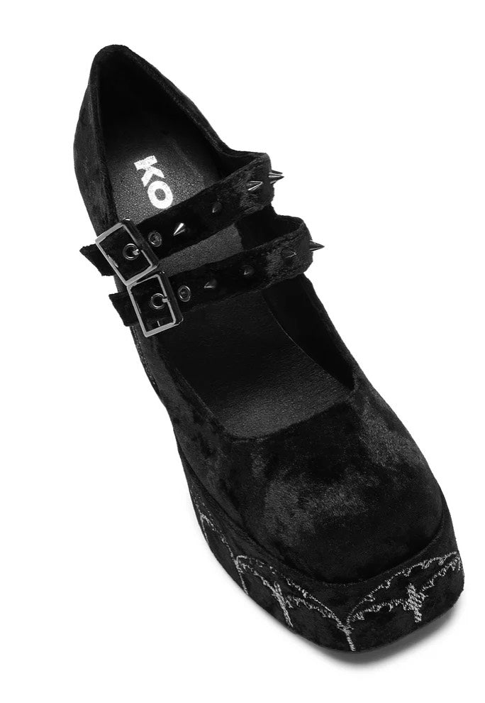 Koi Footwear - Lady Menace Grunge Crushed Velvet - Heels Best Deals