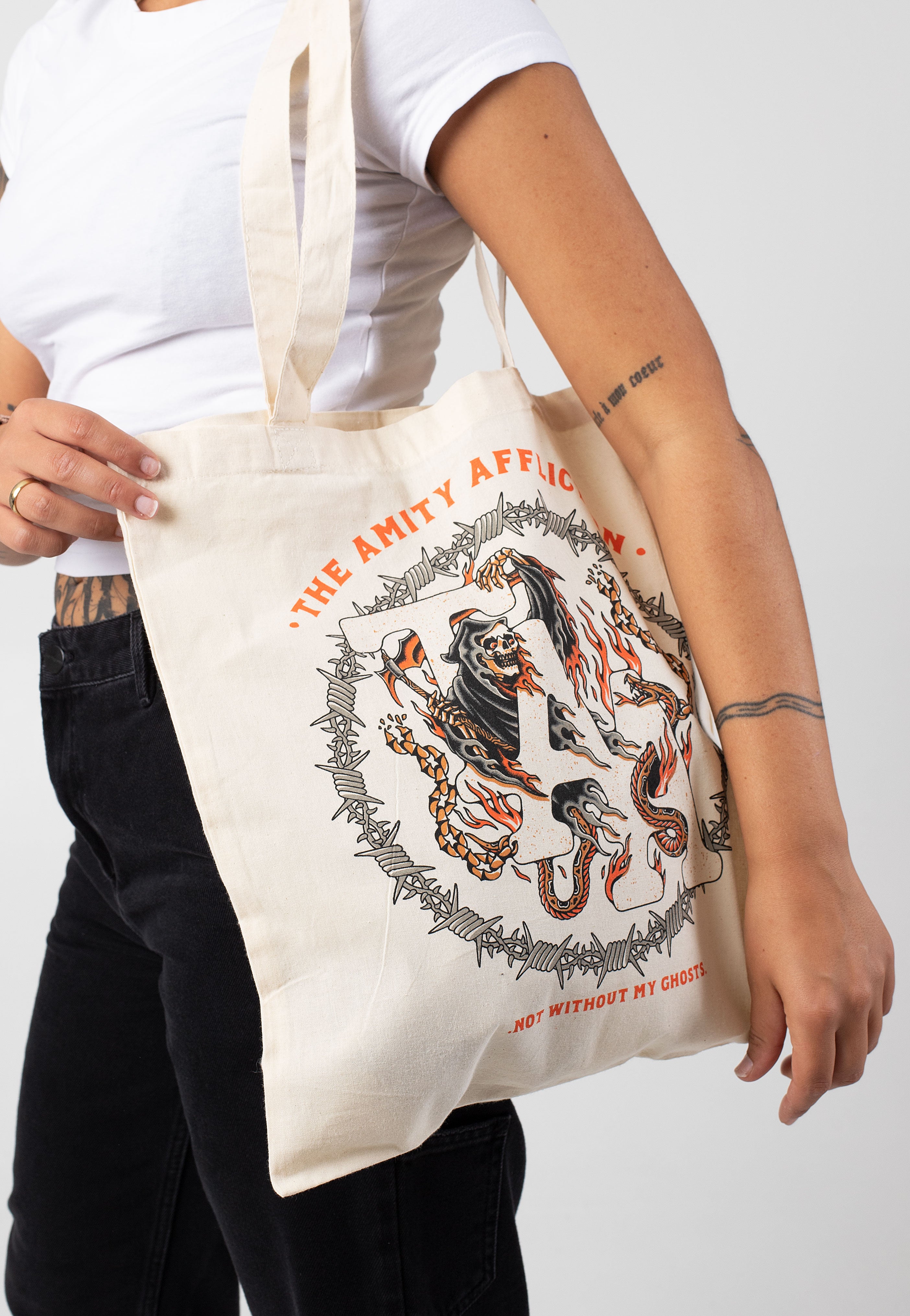 The Amity Affliction - Barbwire Reaper Natural - Tote Bag Discount Wide Range Of