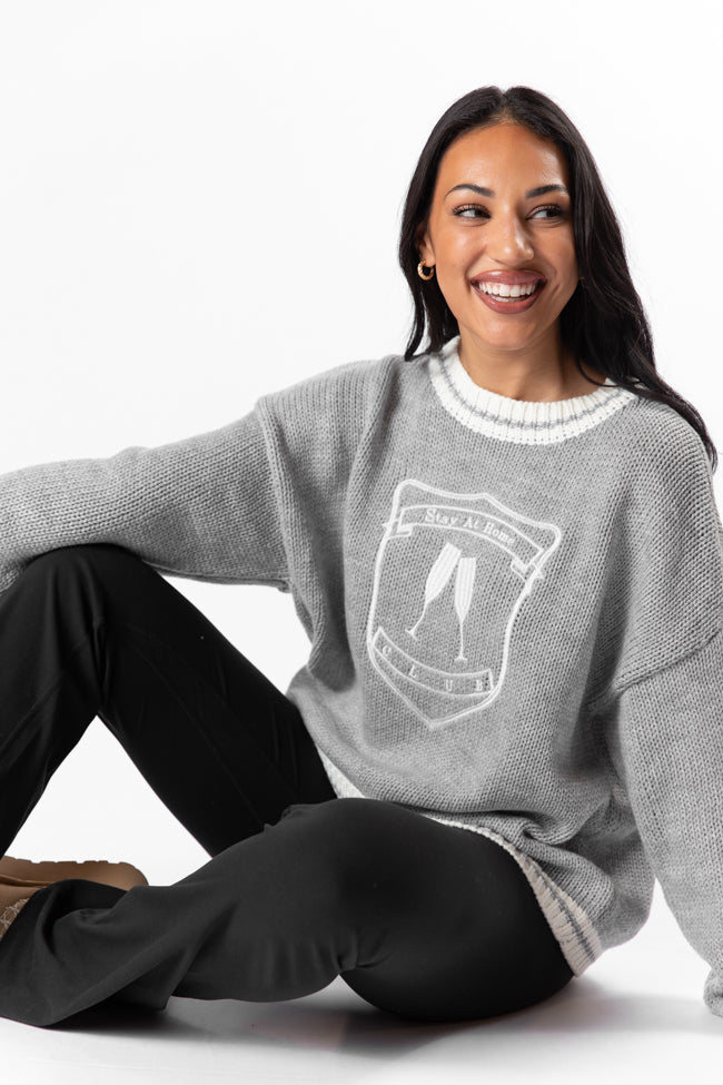 Stay At Home Club Grey Sweater SALE Low Pice Fee Shipping Cheap Online