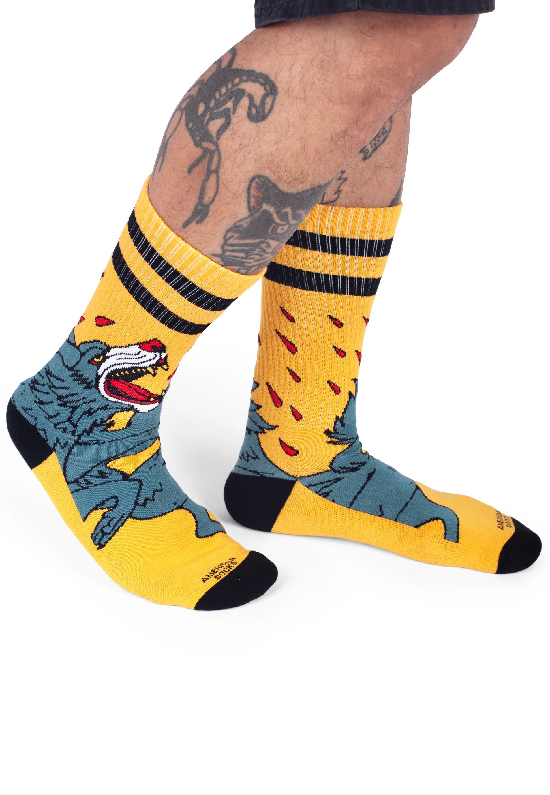 American Socks - Wolfpack Mid High Yellow - Socks Discount Big Sale