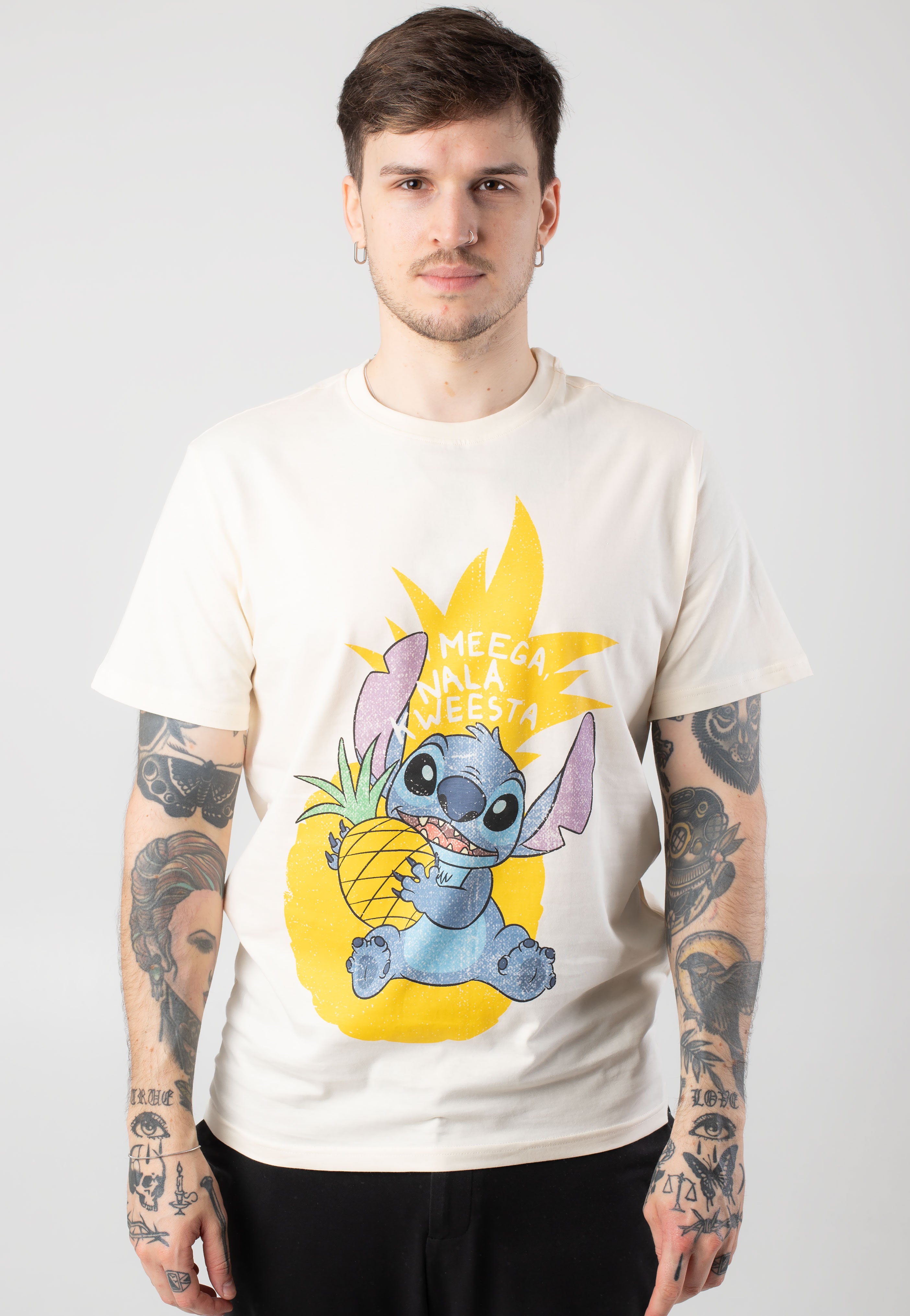 Lilo & Stitch - Pineapple Stitch Beige - T-Shirt Sale 100% Guaranteed