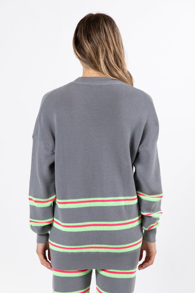 Seeing Stripes Pink and Green Striped Sweater SALE Free Shipping Buy